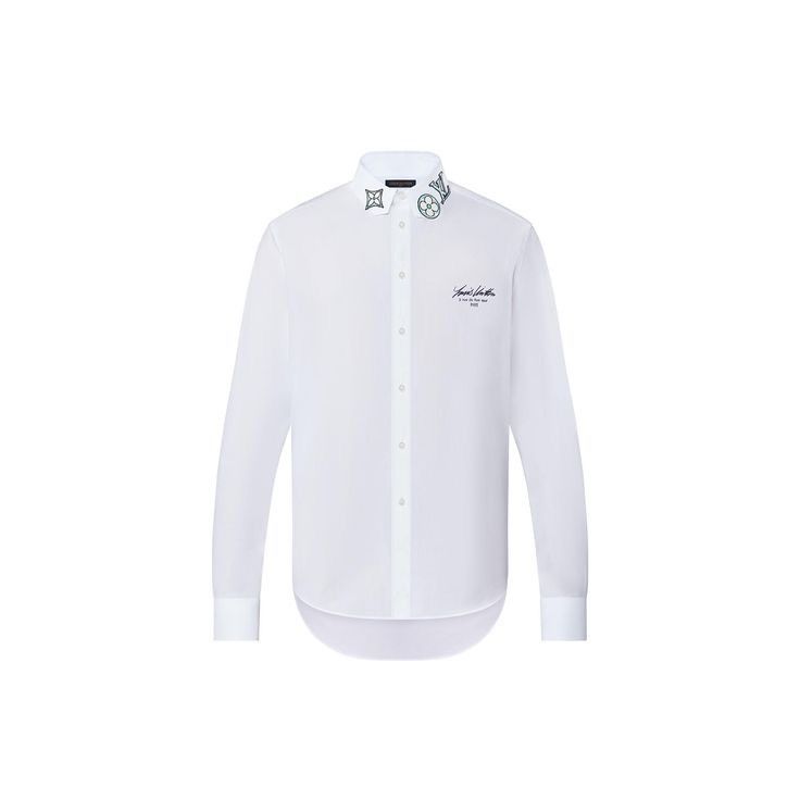 Louis Vuitton Louis Vuitton monogram DNA collar white shirt XL Size US XL / EU 56 / 4 - 1 Thumbnail