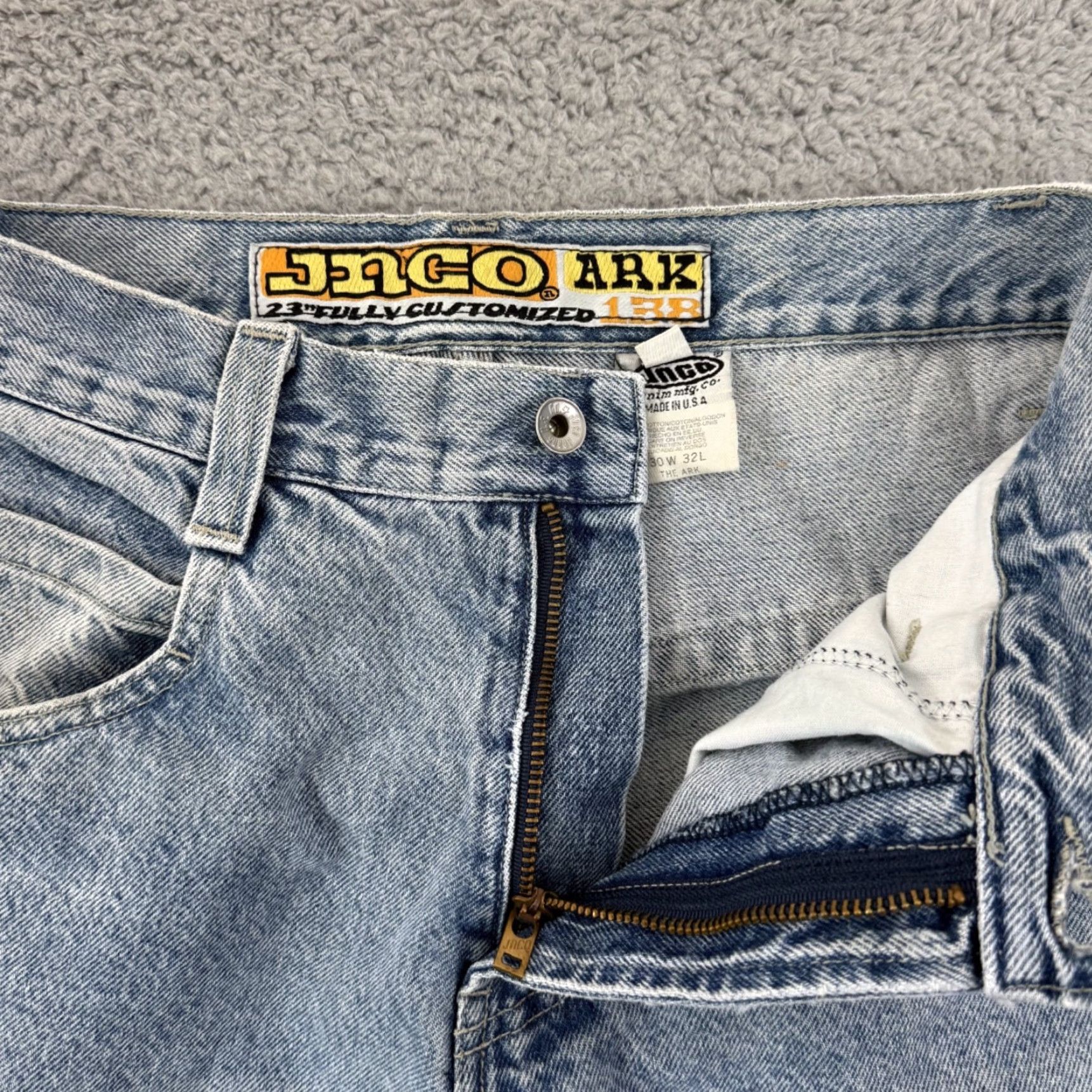 JNCO VINTAGE JNCO Jeans The Ark Mens 30x32 Blue Wide Leg Baggy 90s Grunge Cyber Skate Size US 30 / EU 46 - 5 Thumbnail