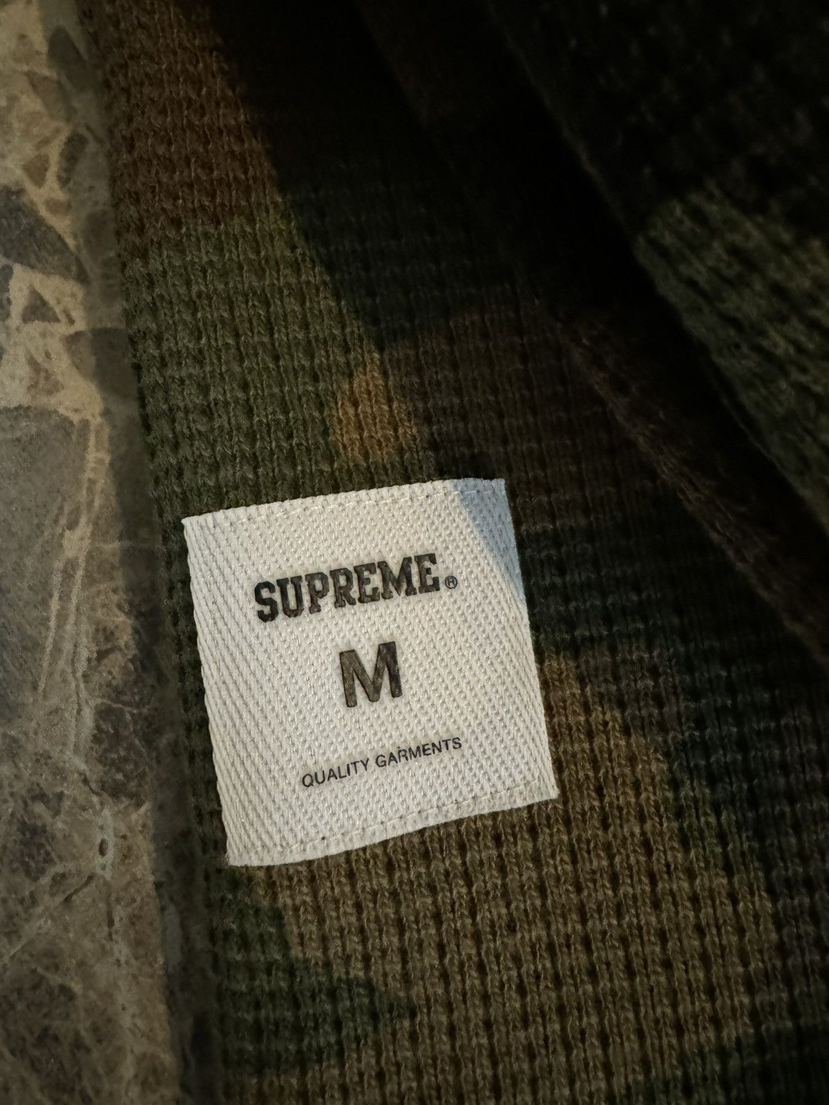 Supreme Hooded Waffle Ringer Woodland Camo Size US M / EU 48-50 / 2 - 7 Thumbnail