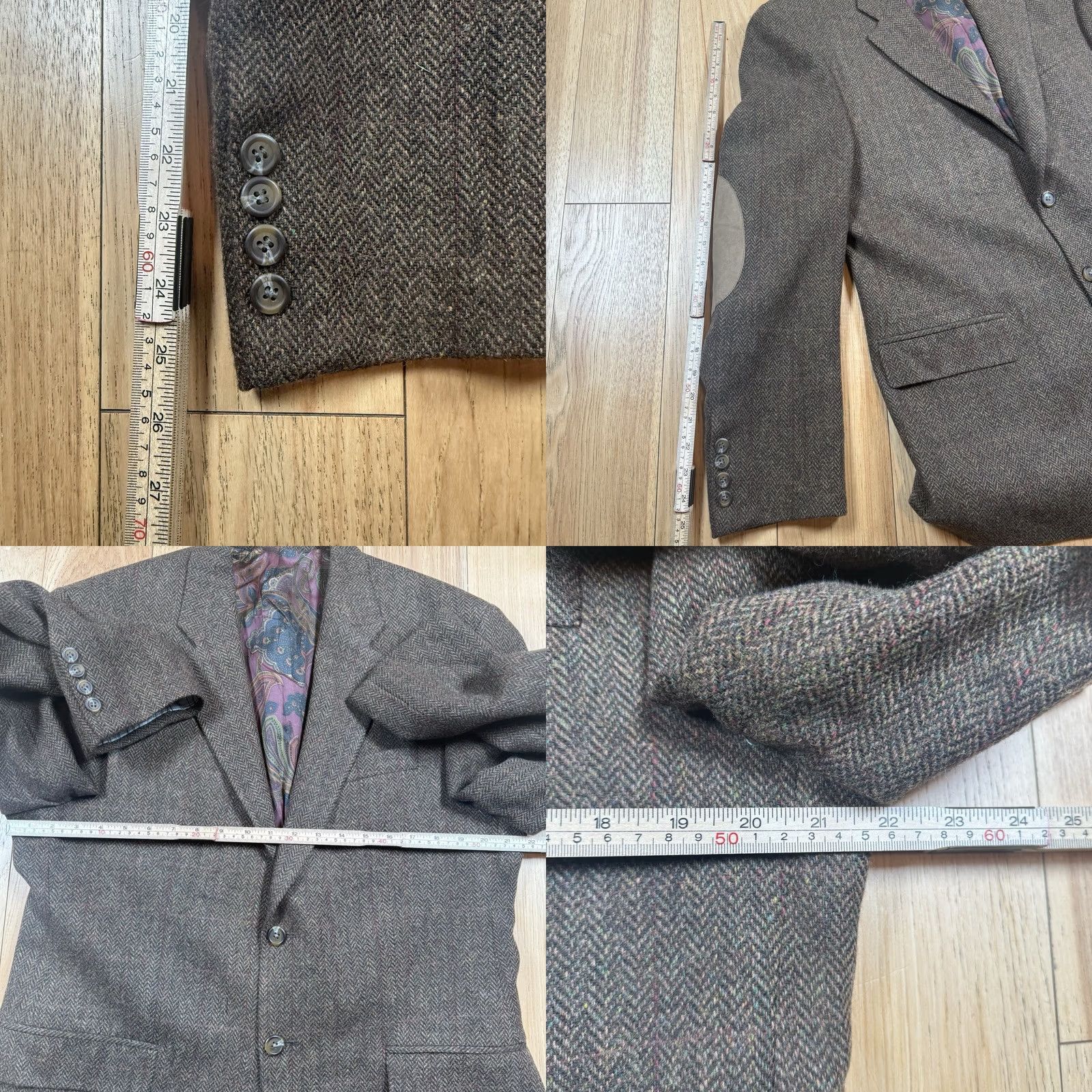 Ralph Lauren Lauren Ralph Lauren Blazer Mens Wool 41R Houndstooth Paisley Lining Brown 42 Regular Overcoat Womens Men’s? Size 42R - 8 Thumbnail