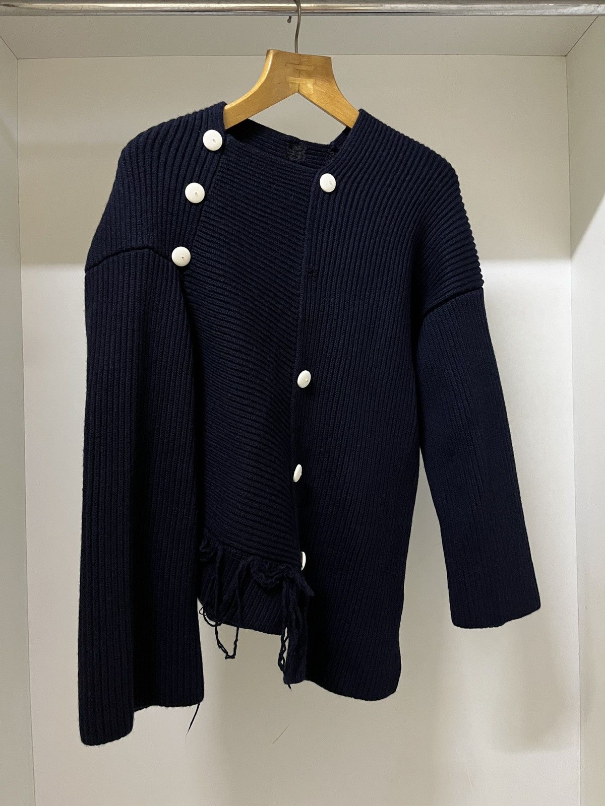 Joseph Joseph Navy Asymmetric Crew Cardigan Size XS / US 0-2 / IT 36-38 - 1 Thumbnail