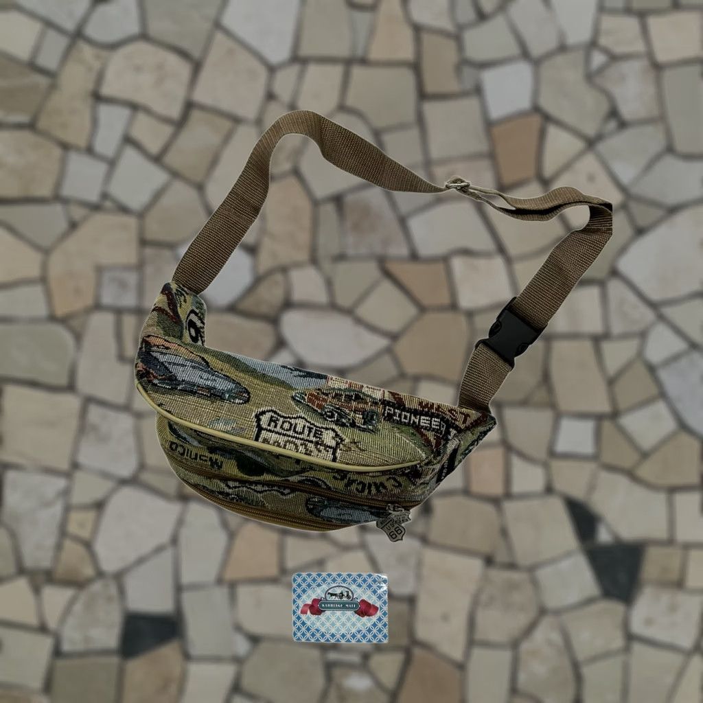 Vintage VINTAGE Route 66 Tapestry Fanny Pack Belt Bag & Fanny Pack Women Tan Adjustable Strap New With Tags Mens Womens Girls Boys Size ONE SIZE - 1 Thumbnail