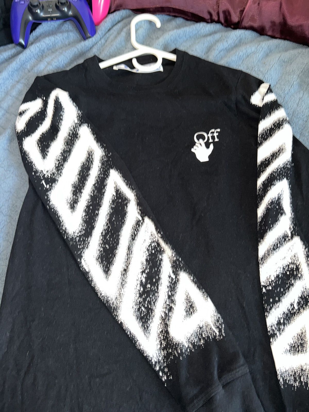 Off-White OFF-WHITE BLACK/WHITE SPRAY PAINT LONG-SLEEVE Size US XXS / EU 40 - 8 Thumbnail