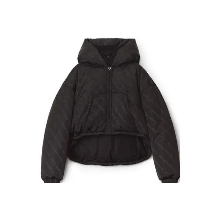Alexander Wang Black Logo Puffed Jacket for Women -