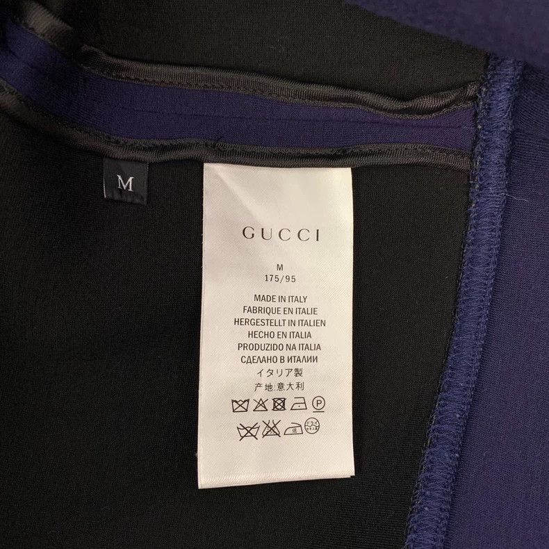Gucci Gucci Dark blue hummingbird embroidered cotton round-neck l Size US M / EU 48-50 / 2 - 5 Thumbnail