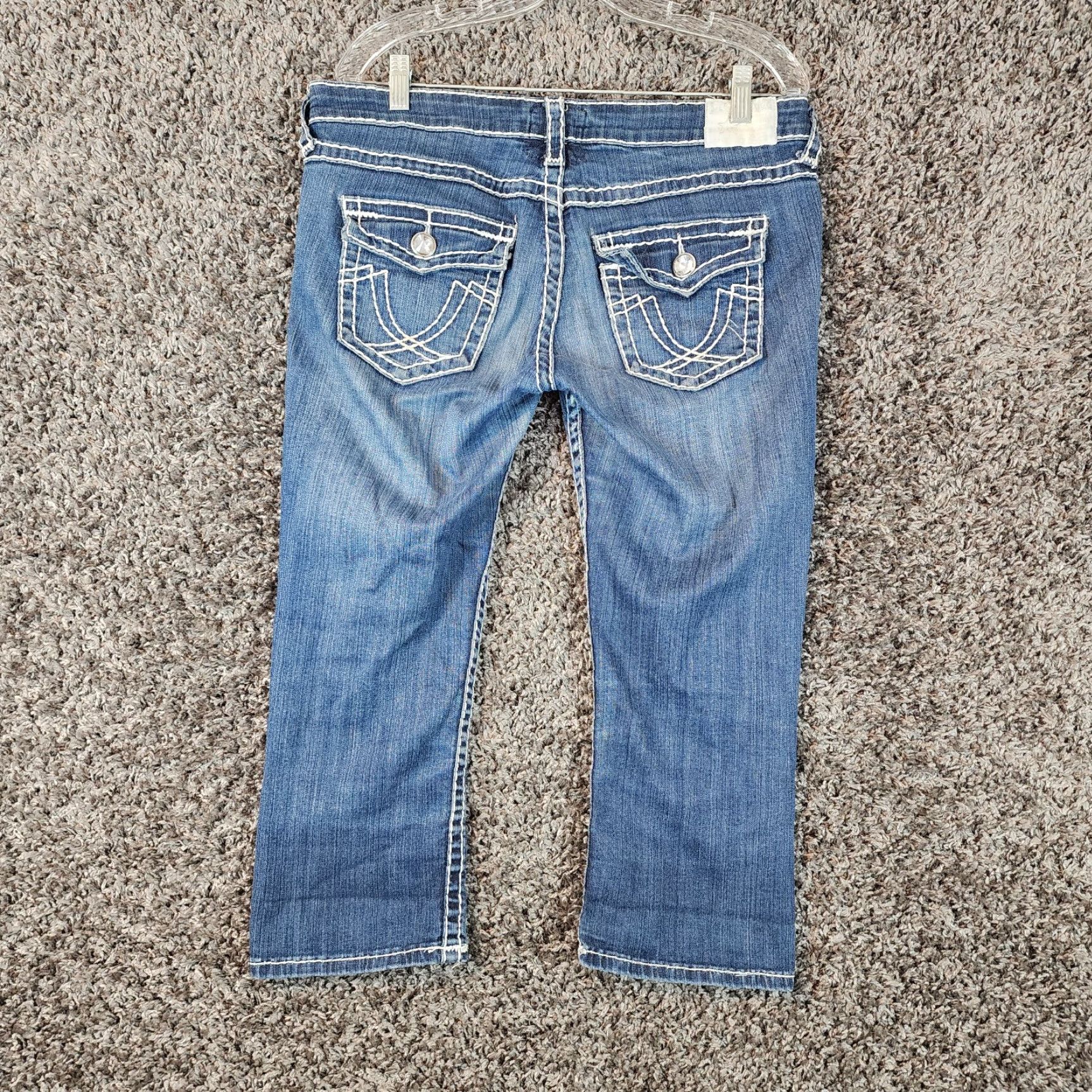 Vintage L.A. Idol Capri Jeans Womens Size 11 Blue Heavy Stitch Size 32" / US 10 / IT 46 - 5 Thumbnail