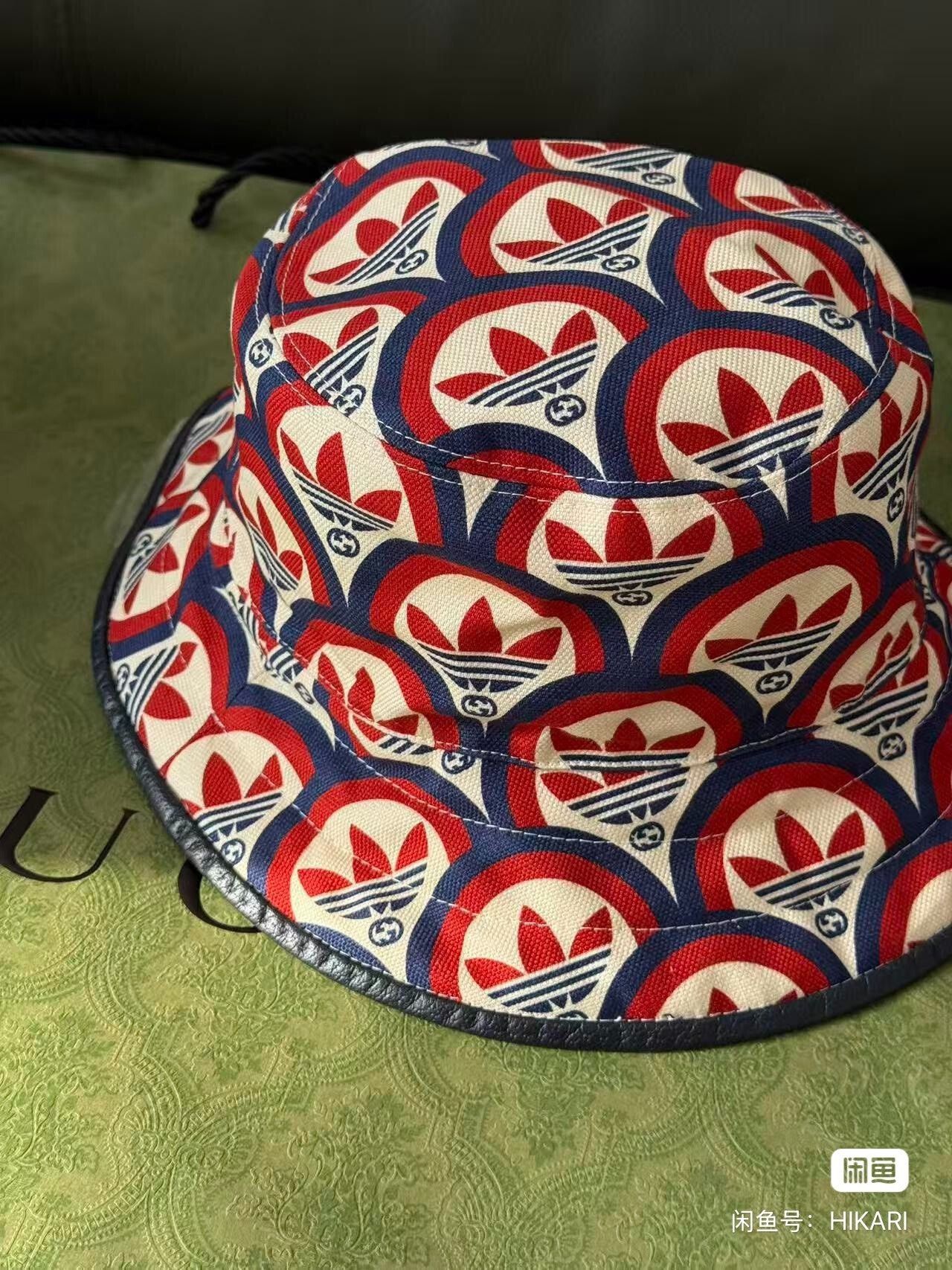 Gucci Gucci x Adidas All-Over Clover Logo Bucket Hat Size ONE SIZE - 4 Thumbnail