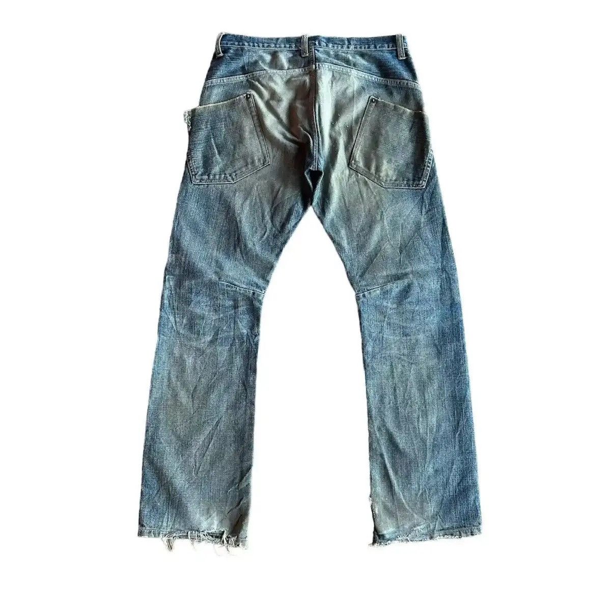 Self Edge RARE💥REDLINE JAPANESE VTG JEAN RIPPED MUDWASH DENIM PANTS Size US 31 - 2 Thumbnail
