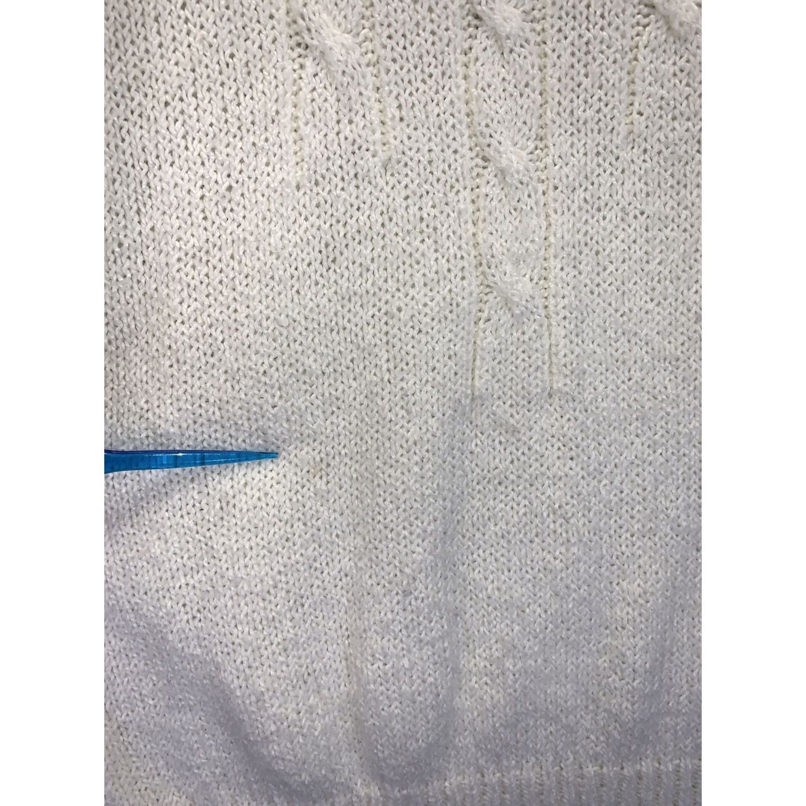 Vintage VINTAGE Partner’s By Mervyn’s Ivory Knit Womens Sweater Medium-10124 Size M / US 6-8 / IT 42-44 - 5 Thumbnail
