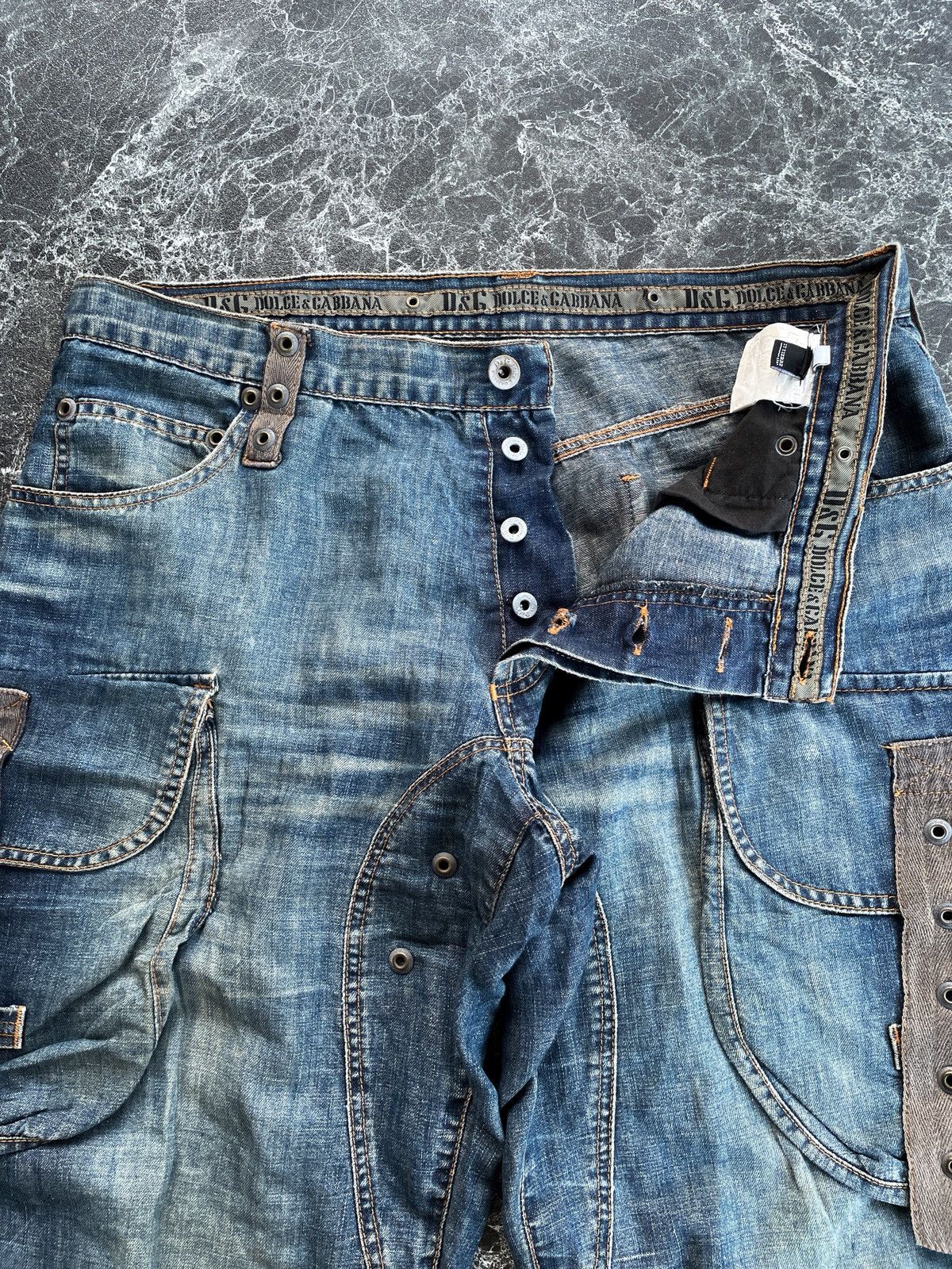 Dolce & Gabbana SS2004 Dolce & Gabbana Blue Denim Pants Size US 36 / EU 52 - 12 Thumbnail