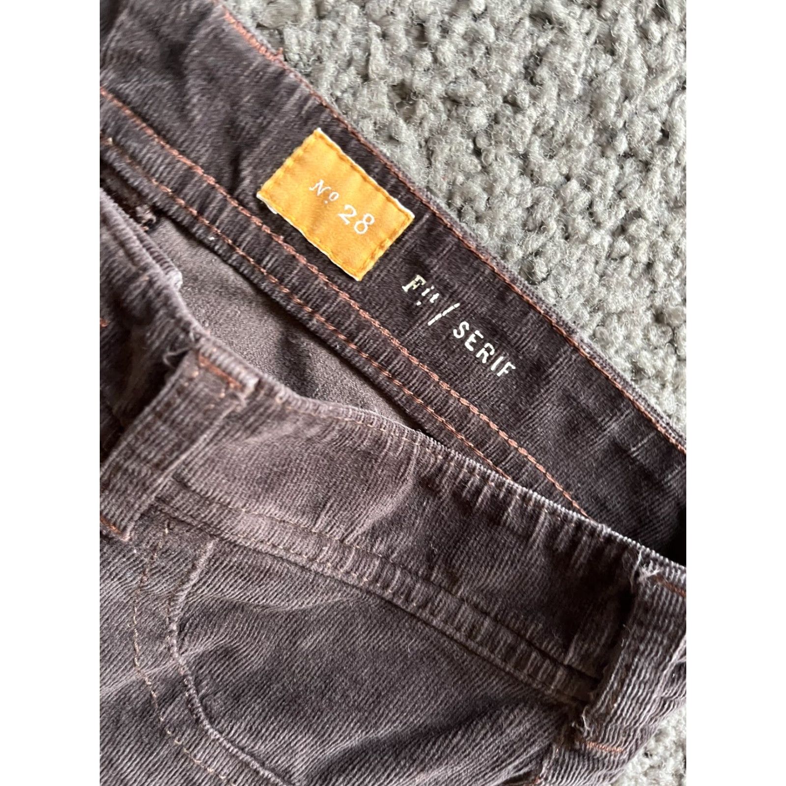 Vintage Pilcro and the Letterpress Serif Pants Womens 30 Corduroy Brown Cotton 30 Actual Chino Slim Flat Front Stretch Size 30" / US 8 / IT 44 - 3 Thumbnail