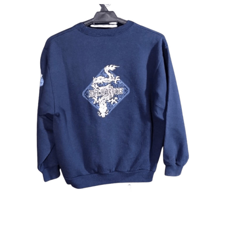 Japanese Brand RARE DJ FREE Japanese Archive Tribal Dragon Crewneck - Navy Size US XS / EU 42 / 0 - 3 Thumbnail