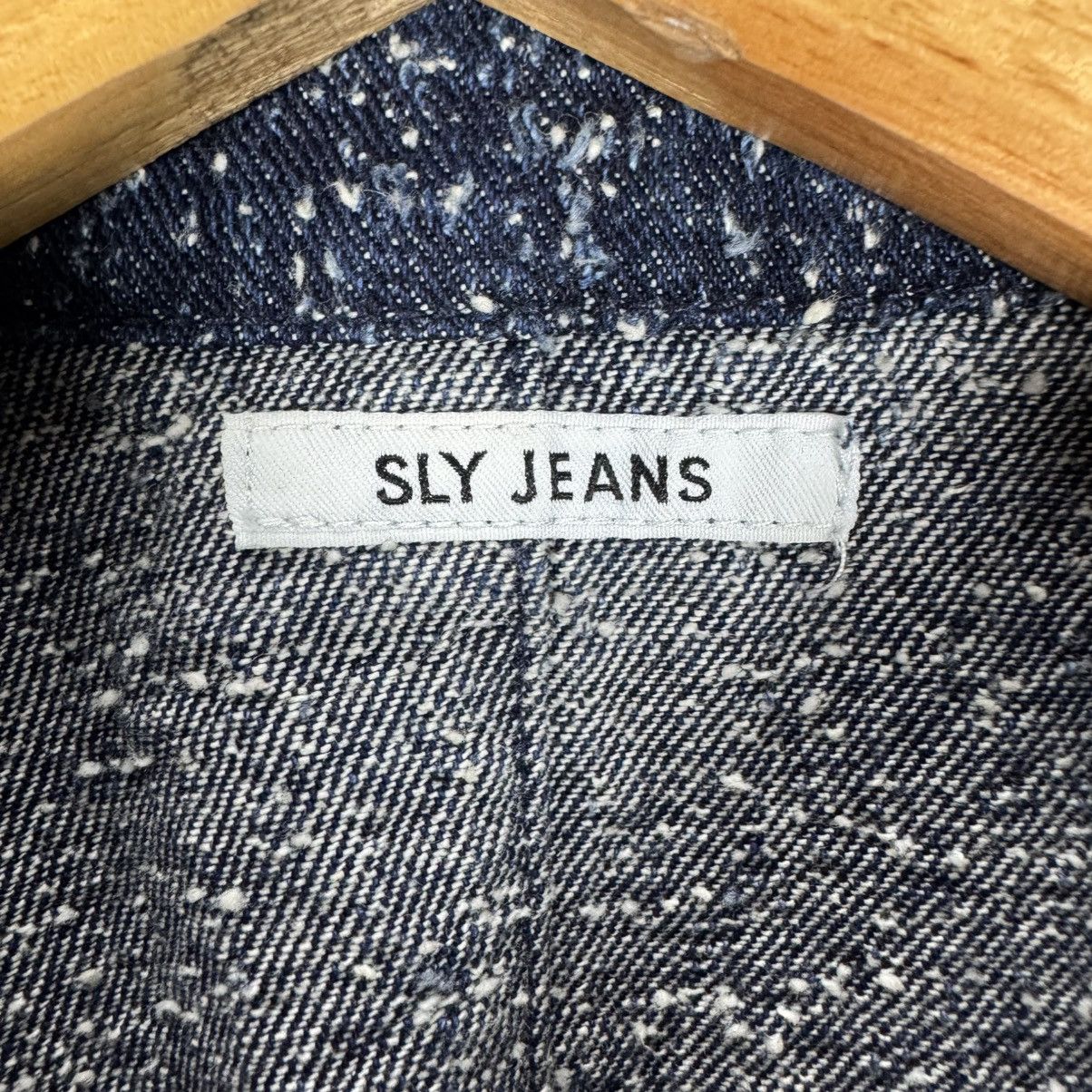 SLY ☀️SLY JEANS STYLE DISTRESS TWEED JACKET LIKE CHANEL Size L / US 10 / IT 46 - 11 Thumbnail
