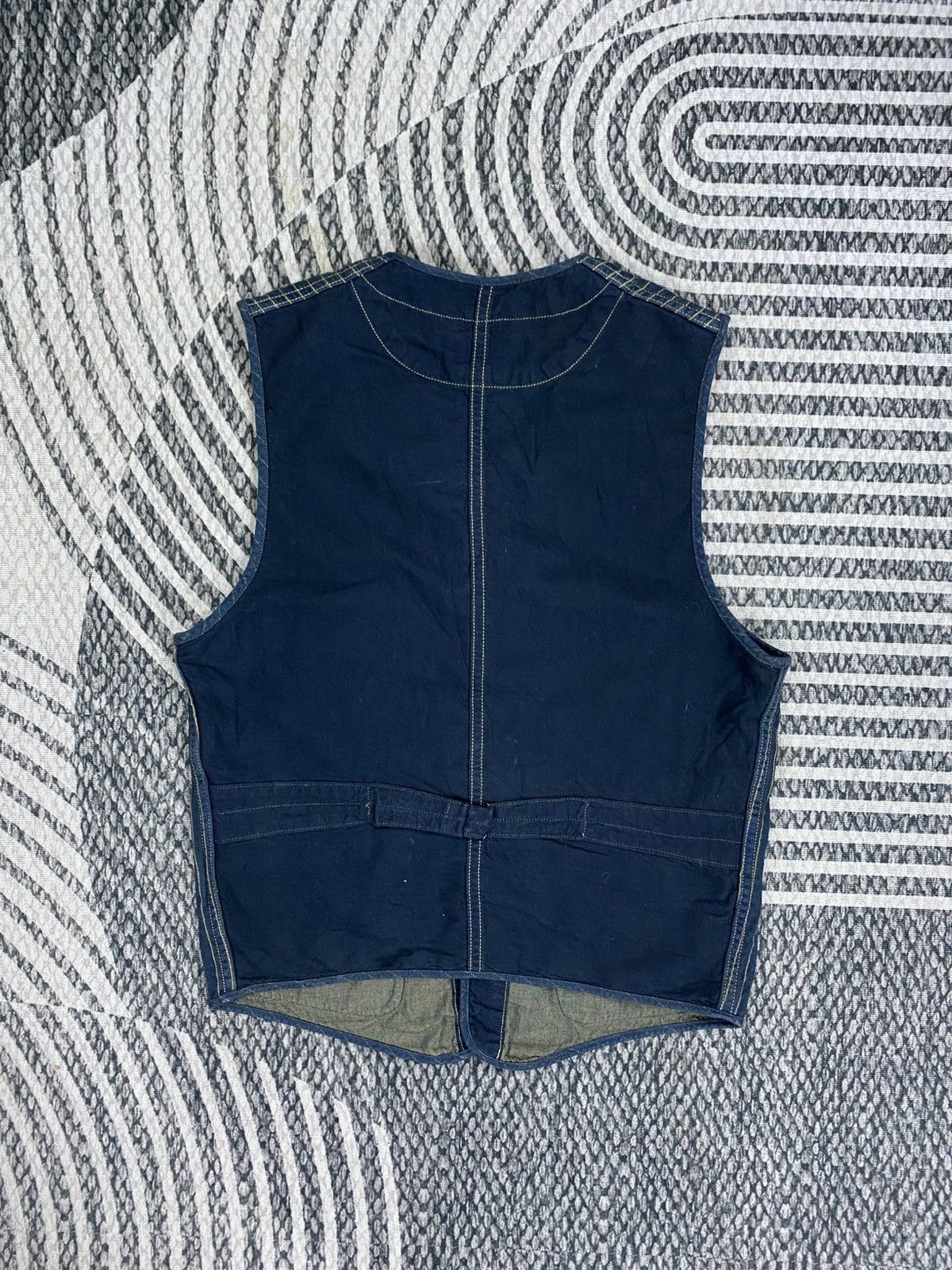 RRL Ralph Lauren 🔥RARE Vintage RRL Ralph Lauren Indigo Hickory Stripes Vest Size US S / EU 44-46 / 1 - 2 Thumbnail