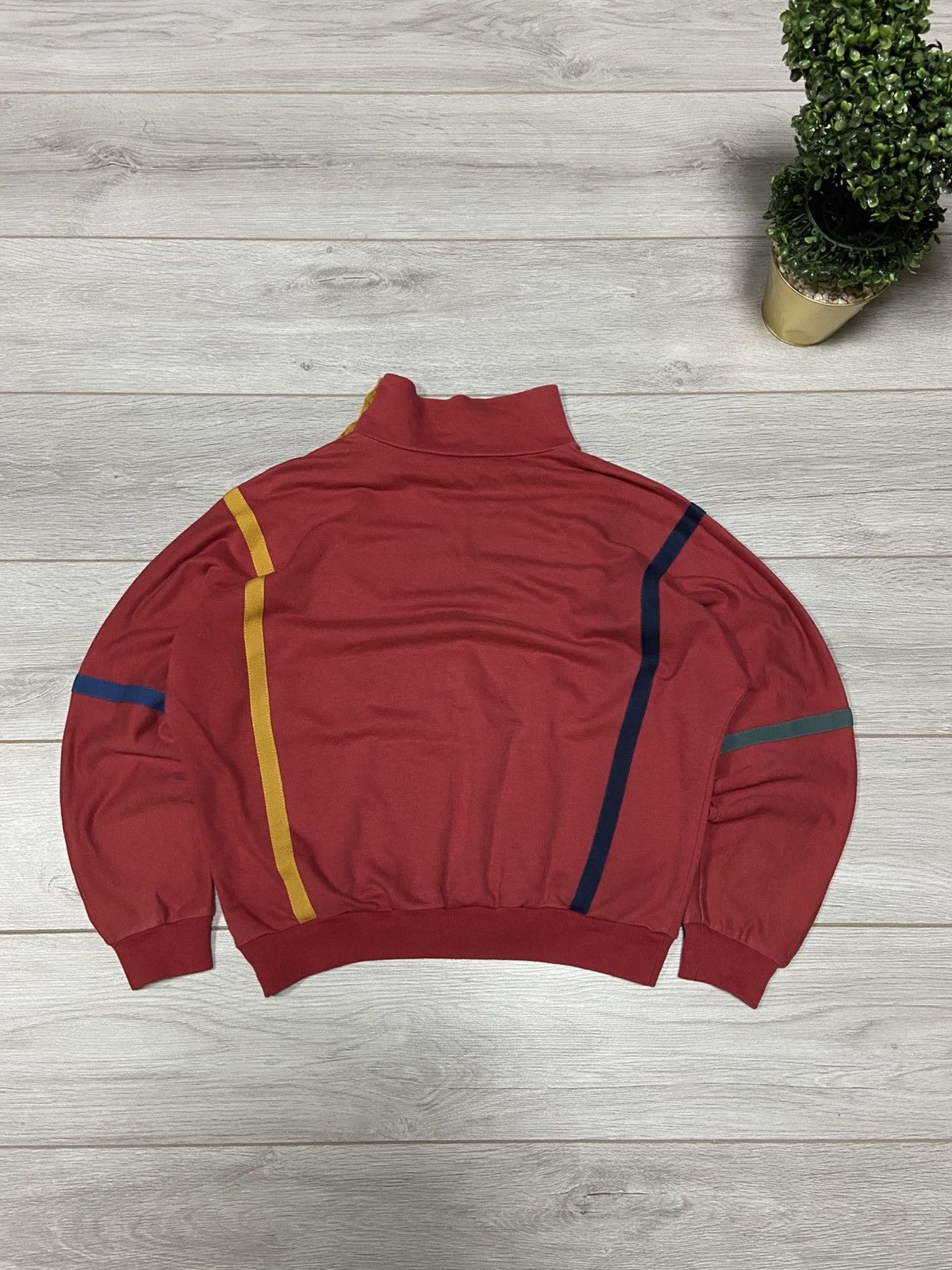 Adidas Adidas West Germany cropped stripe buttons turtle sweatshirt Size US M / EU 48-50 / 2 - 4 Thumbnail