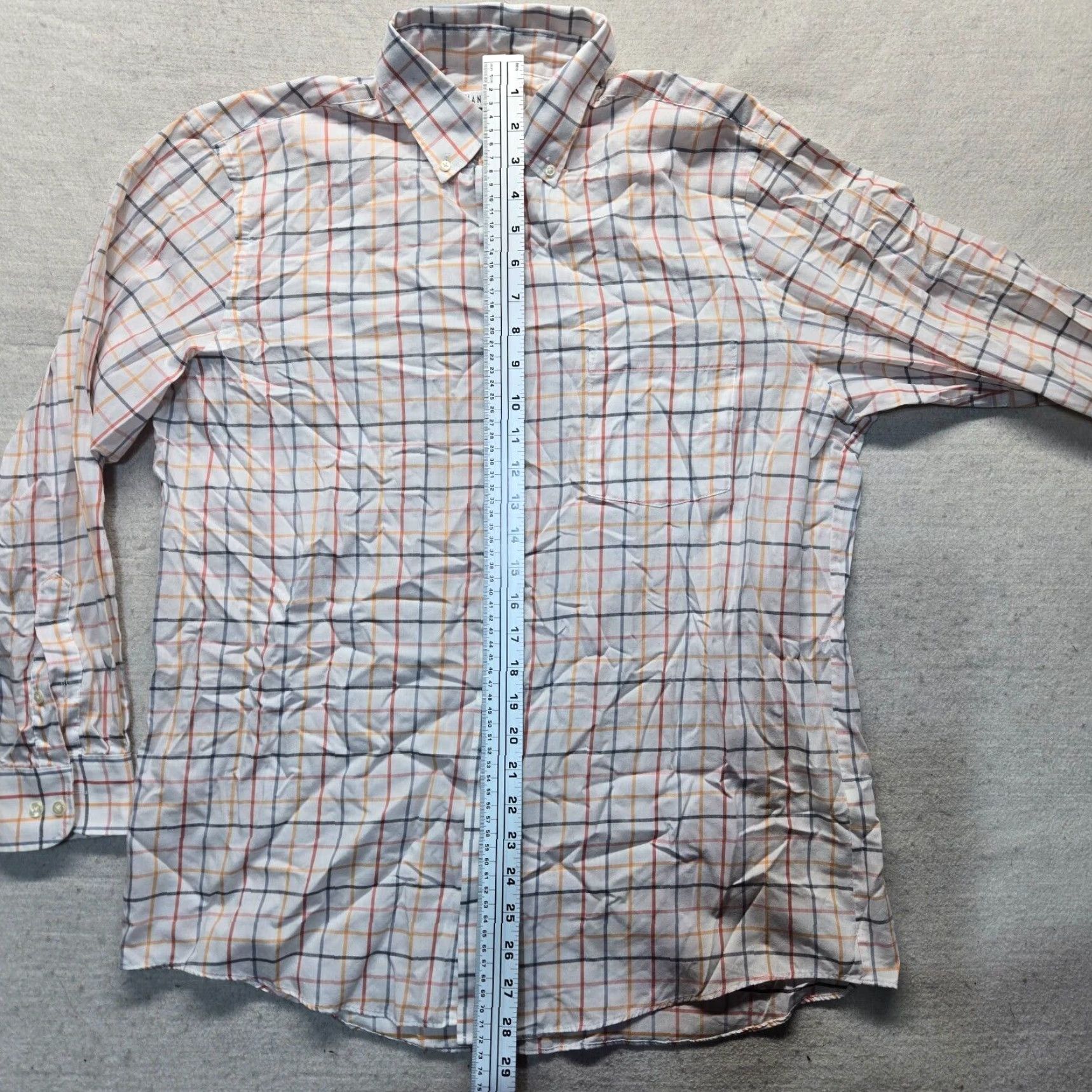 Van Heusen Van Heusen Shirt Button-Up Men 16.5 Reg White Checkered Long Sleeve Collared VINTAGE No 16.5 32/33 Size US L / EU 52-54 / 3 - 6 Thumbnail