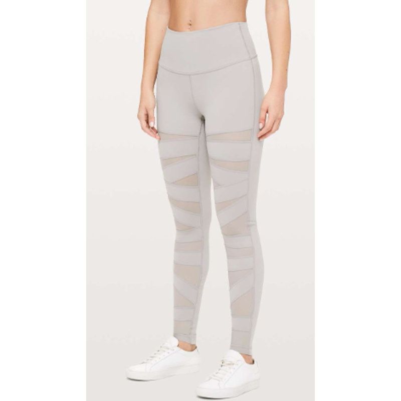 Lululemon Lululemon Wunder Under Pant *Tech Mesh 28" sz 4 Dark Chrome Size 27" / US 4 / IT 40 - 1 Thumbnail