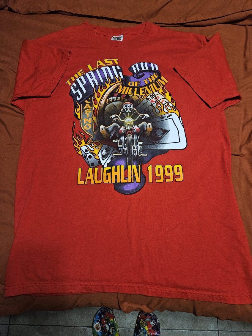 Fruit Of The Loom The Last Spring Run of the Millennium Nevada Motorcycle Tee Size US XL / EU 56 / 4 - 1 Thumbnail