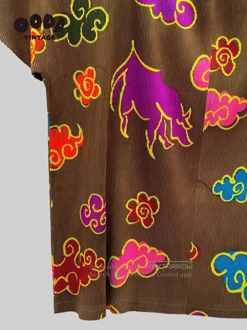 Issey Miyake Issey Miyake Chinese Painting Auspicious Cloud Ruffle Shor Size L / US 10 / IT 46 - 7 Thumbnail