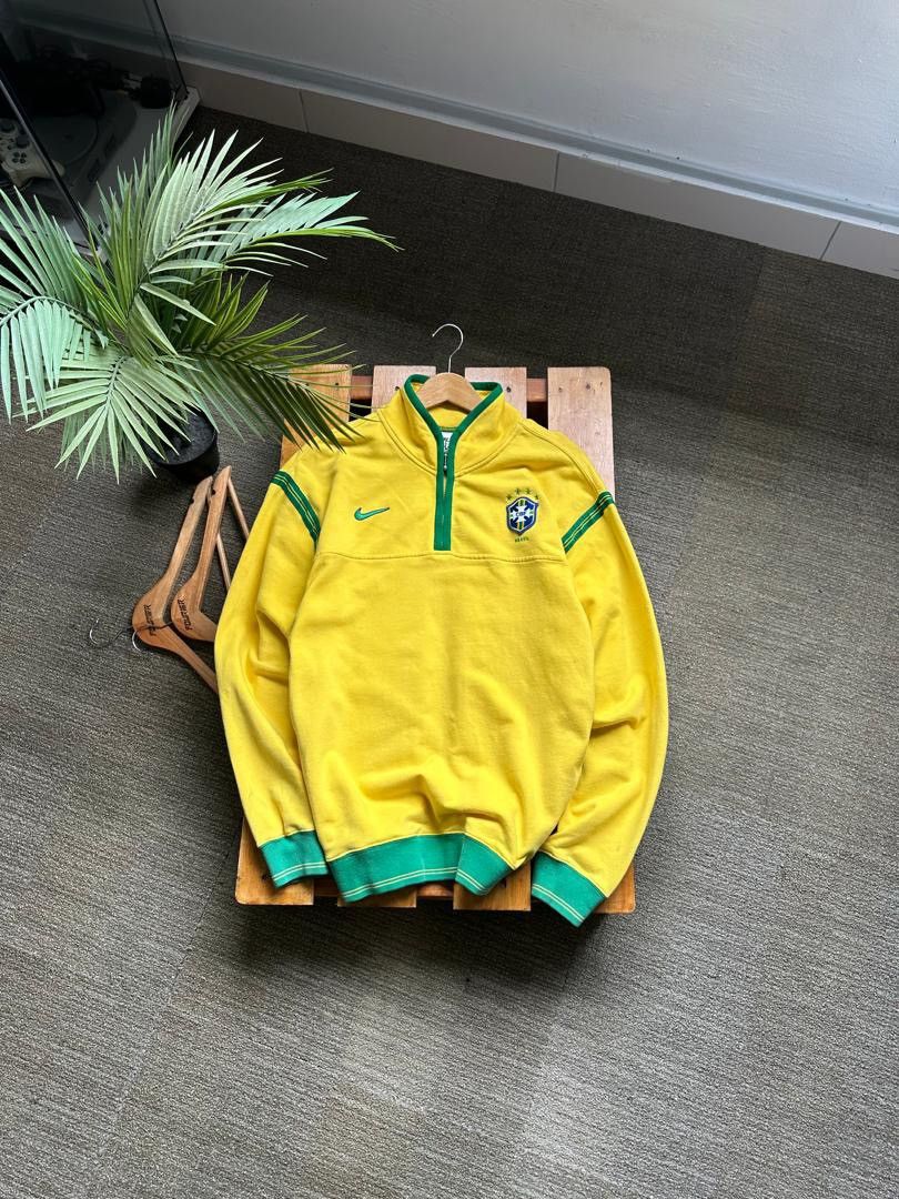 Nike × Vintage VINTAGE NIKE BRAZIL HALFZIPPER Size US M / EU 48-50 / 2 - 1 Thumbnail
