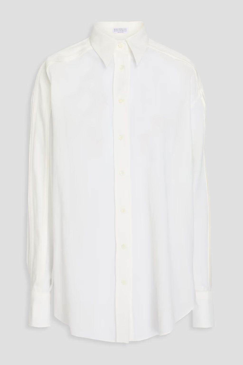 Brunello Cucinelli o1y0725 Shirt in White Size M / US 6-8 / IT 42-44 - 1 Thumbnail