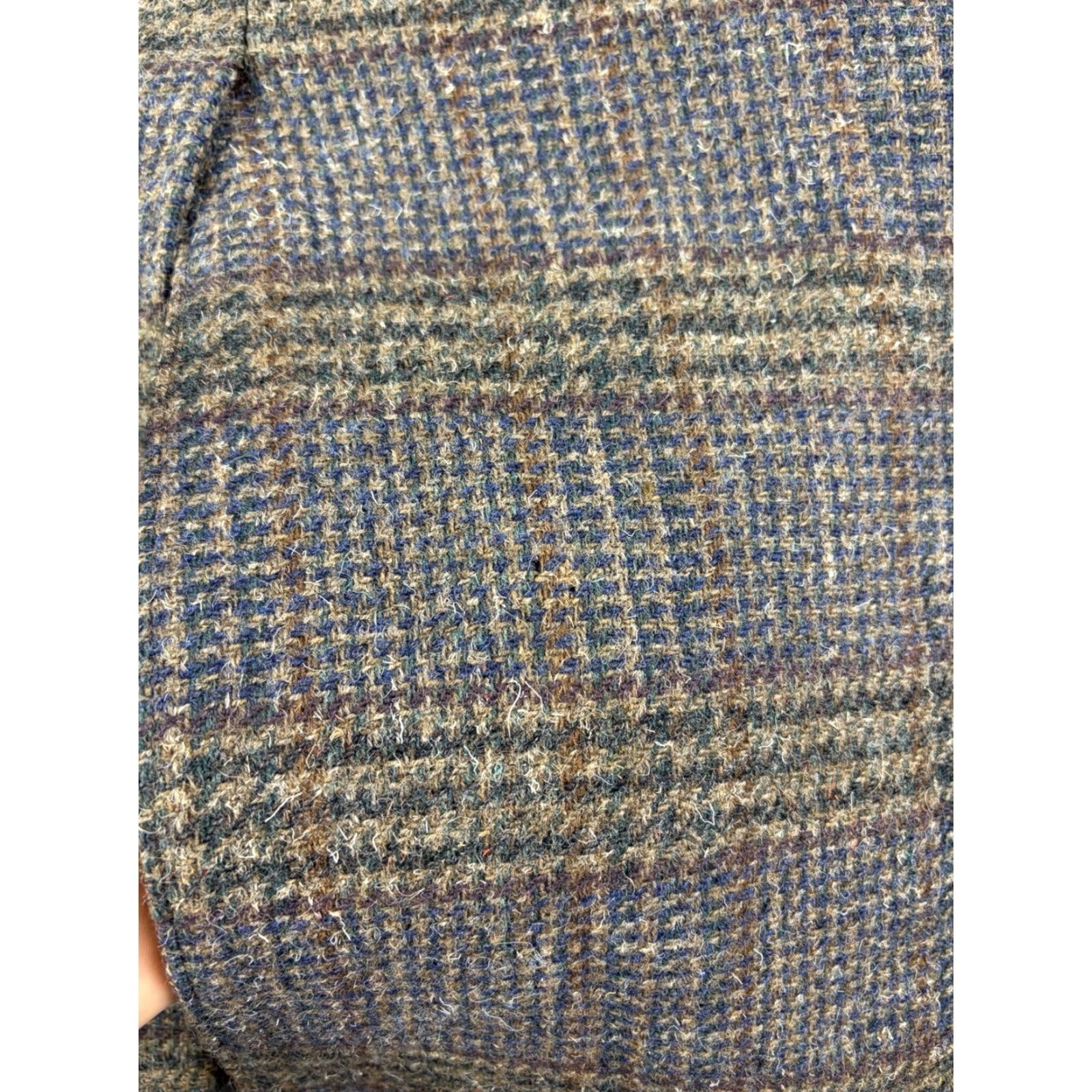 Pendleton VINTAGE Pendleton Blazer Sport Coat Jacket Men's 42 Brown Plaid Wool 90s Regular Tweed 2 Piece Mens Size 42R - 5 Thumbnail