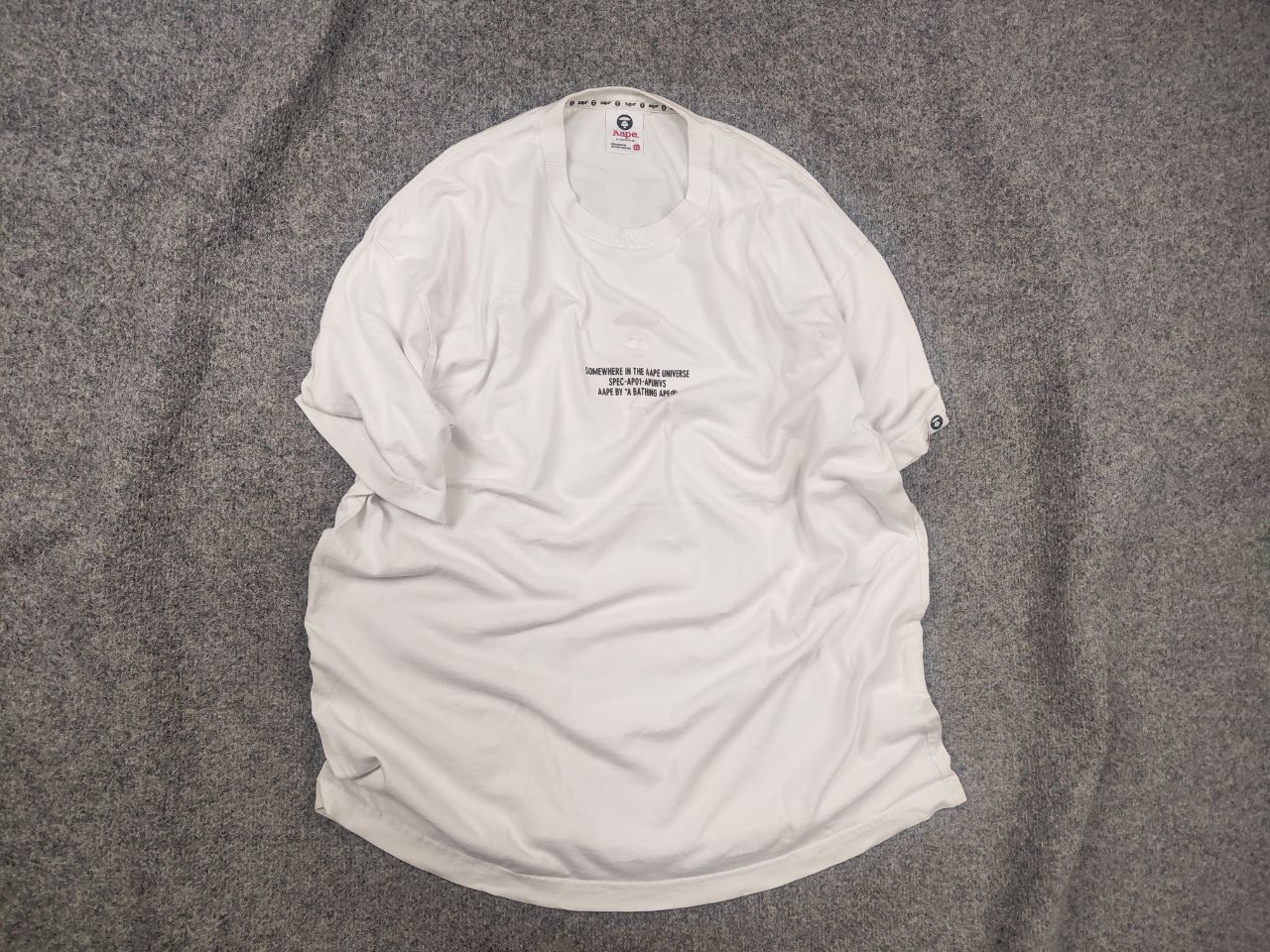 Aape Aape by a Bathing ape Cotton Logo UNVS t shirt Vintage Japan Size US XL / EU 56 / 4 - 1 Thumbnail