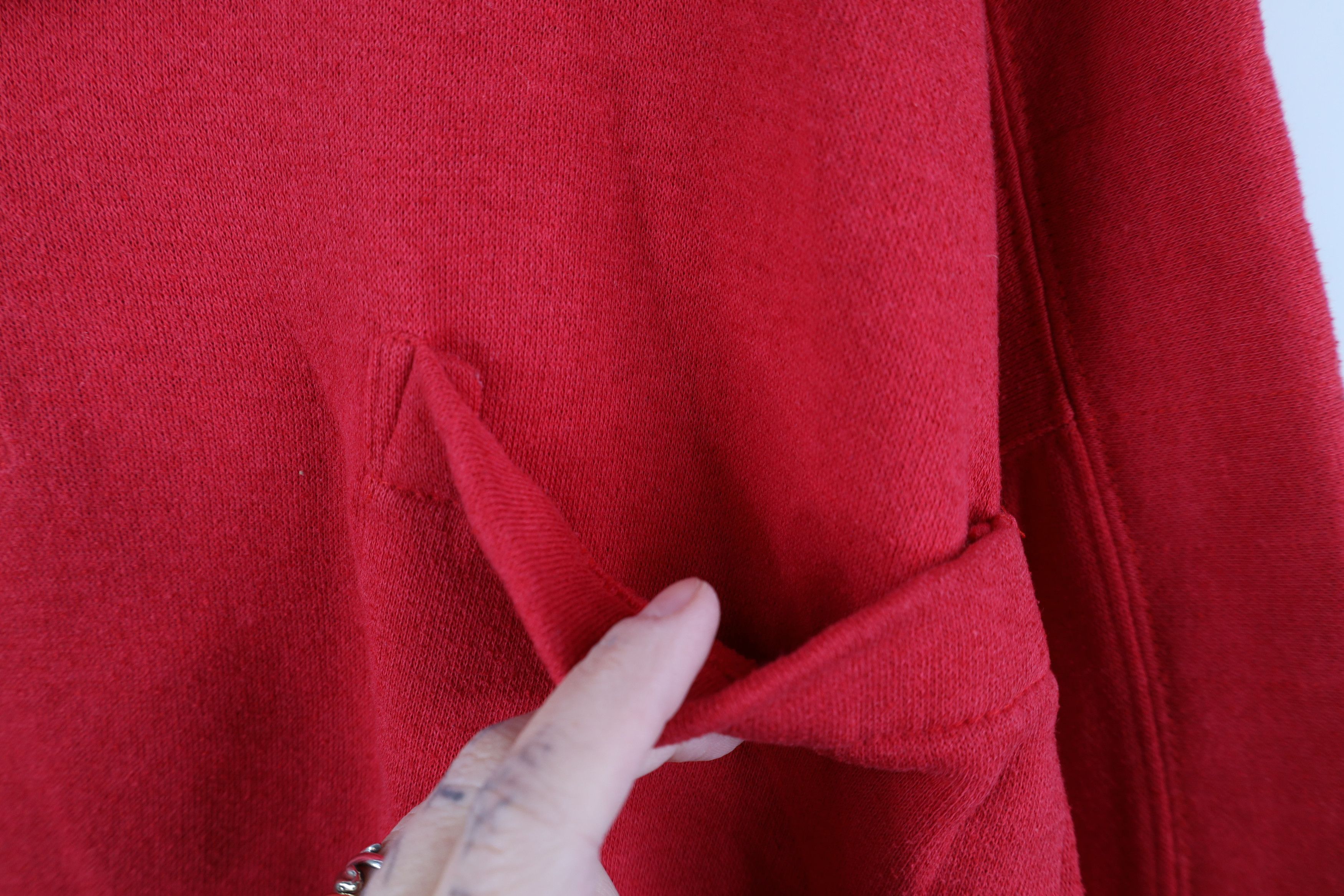 Vintage Vintage 90s Streetwear Collared Pullover Sweatshirt Red Size US XL / EU 56 / 4 - 5 Thumbnail