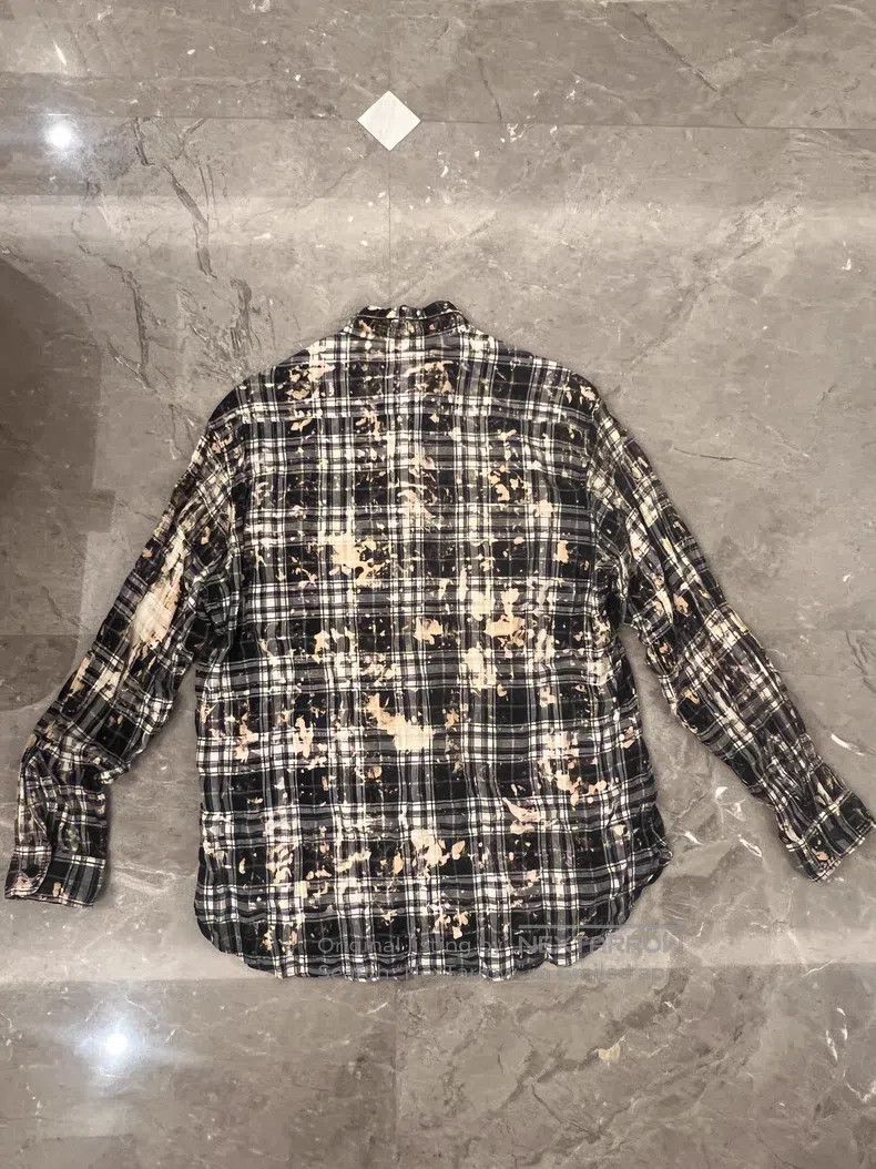 Saint Laurent Paris Saint Laurent Paris Flame Rendered Shirt Yellow Plaid Spla Size US S / EU 44-46 / 1 - 2 Thumbnail