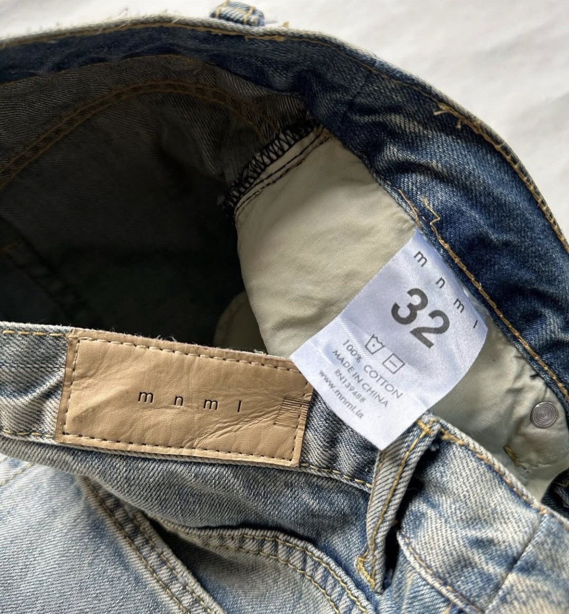 Designer × MNML MNML M5 Zipper Slim Denim Pants Blue Size US 32 / EU 48 - 7 Thumbnail