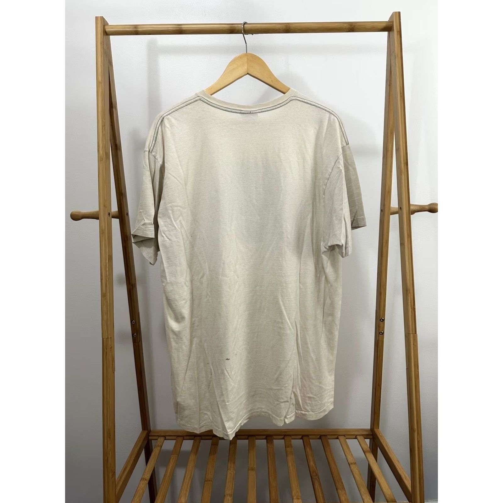 Polo Ralph Lauren VTG 90s Polo Ralph Lauren Ball Pony Single Stitch T-Shirt Size XL Shirt Mens Cream Polo Ralph Lauren Ball Pony Shirt XL Mens Size US XL / EU 56 / 4 - 4 Thumbnail