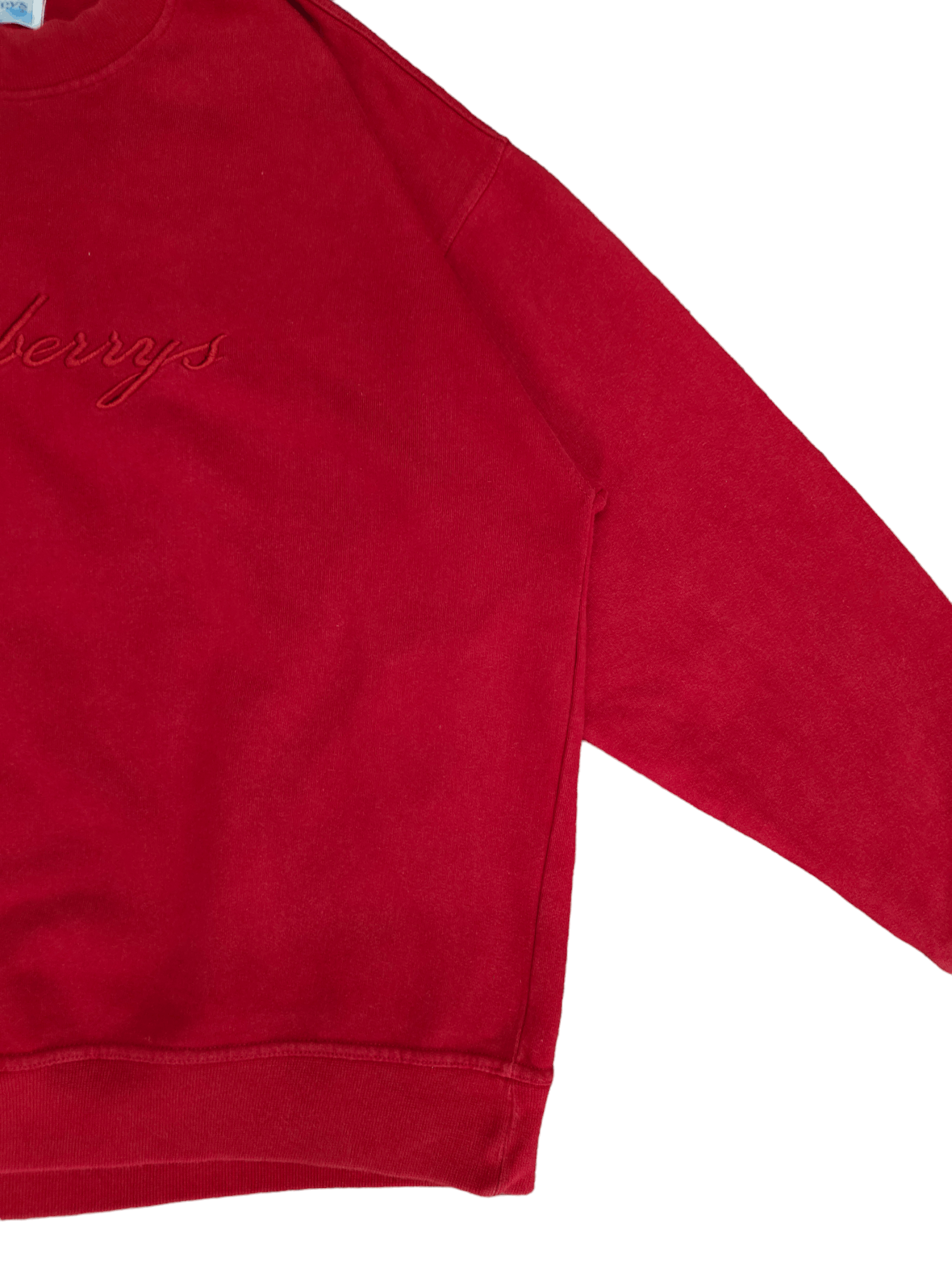 Burberry Vintage 90s Burberrys Red Embroidered Oversize Sweatshirt Size US M / EU 48-50 / 2 - 5 Thumbnail