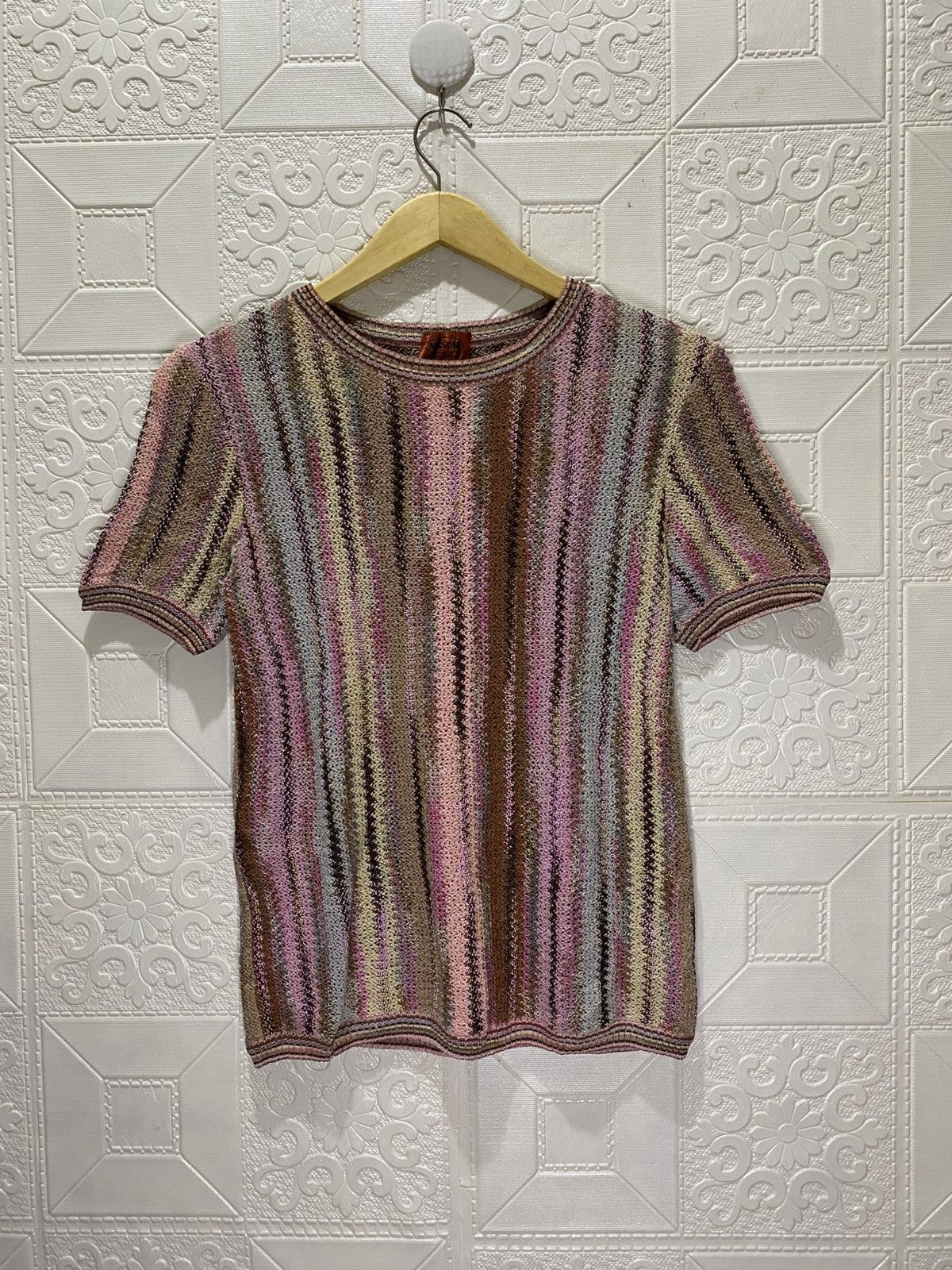 Designer × Missoni Vtg Missoni Knit Tshirt Size M / US 6-8 / IT 42-44 - 2 Thumbnail