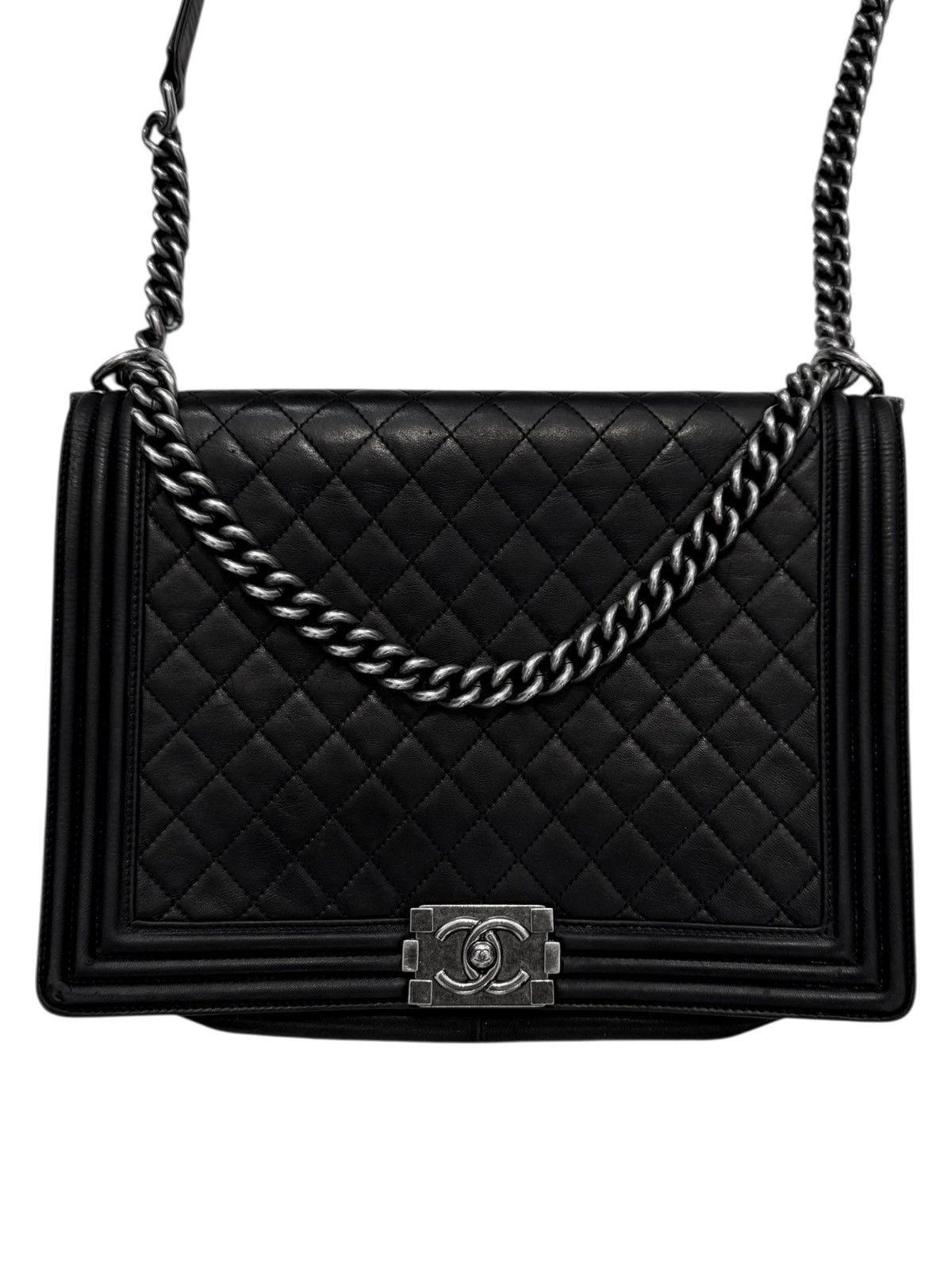 Chanel $9,800 Large Caviar Boy Bag Leather Black Size ONE SIZE - 3 Thumbnail