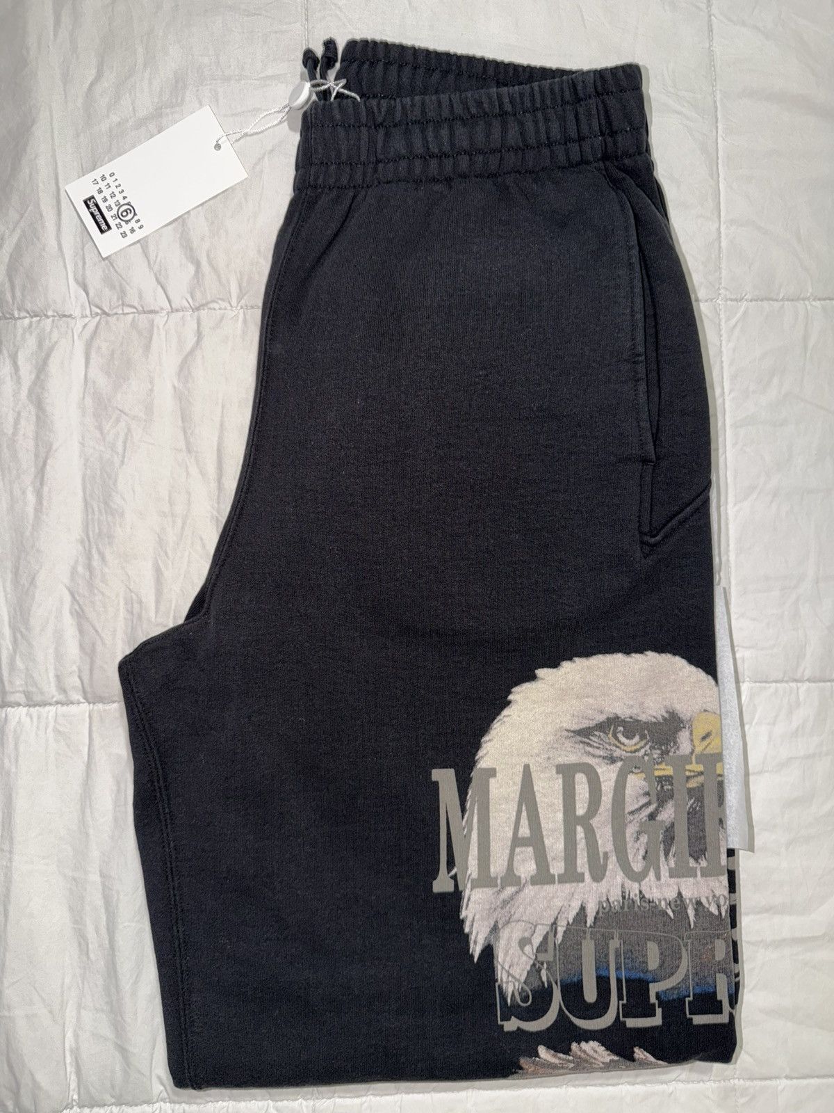Maison Margiela × Supreme Supreme/MM6 Maison Margiela Eagle Sweatpant (size small) blk Size US 31 - 4 Thumbnail