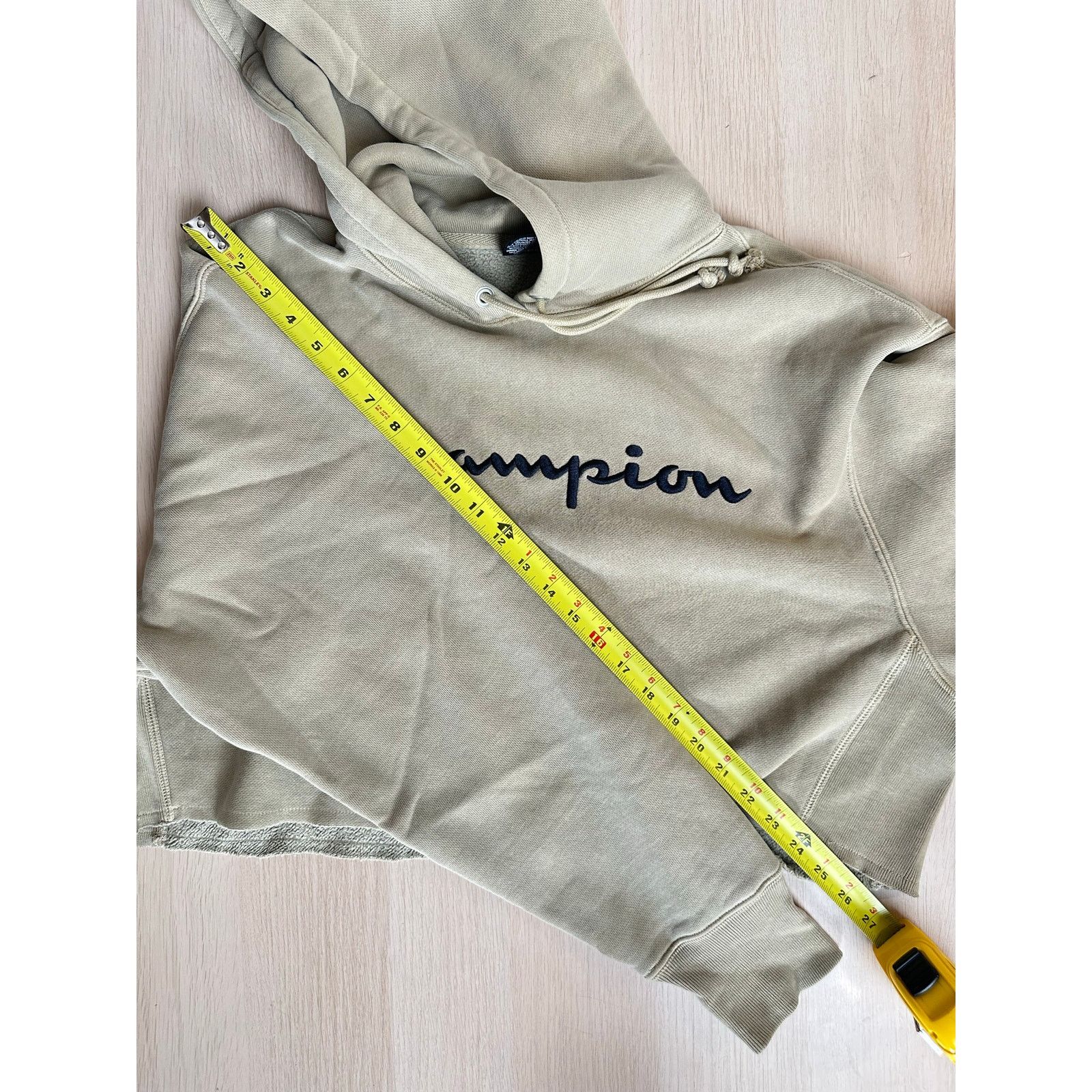 Champion Champion Cropped Beige Hoodie Women’s Size L Large Logo Size L / US 10 / IT 46 - 7 Thumbnail