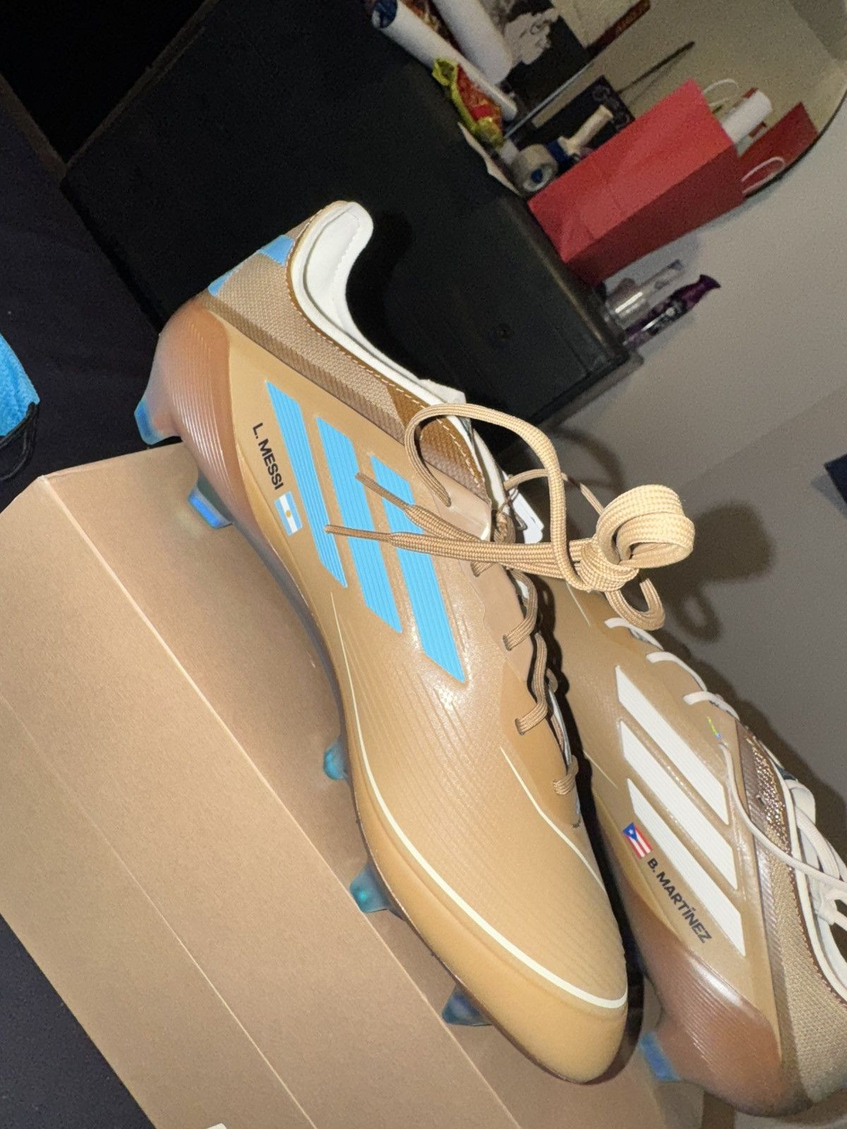 Other Adidas F50 Messi Elite FG Bad Bunny Football Cleats Brown Size US 10.5 / EU 43-44 - 9 Thumbnail