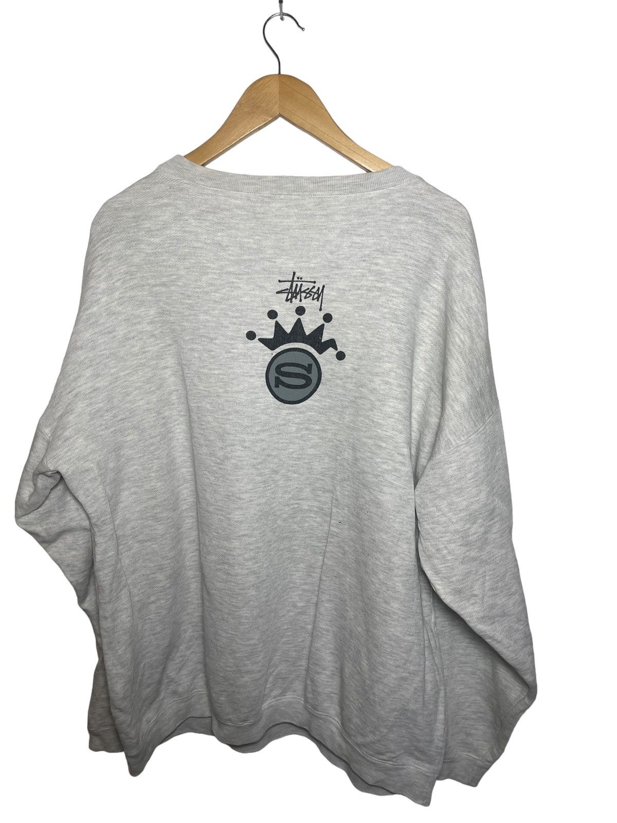 トップス OLD STUSSY S CROWN LOGO SWEAT Pre-Owned Old Stussy S Crown Logo Sweatshirt, L, Made in USA