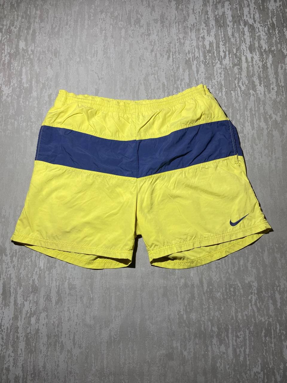 Nike × Vintage Vintage Nike Yellow Nylon Swim Trunks Shorts Size XL Size US 40 / EU 56 - 2 Thumbnail