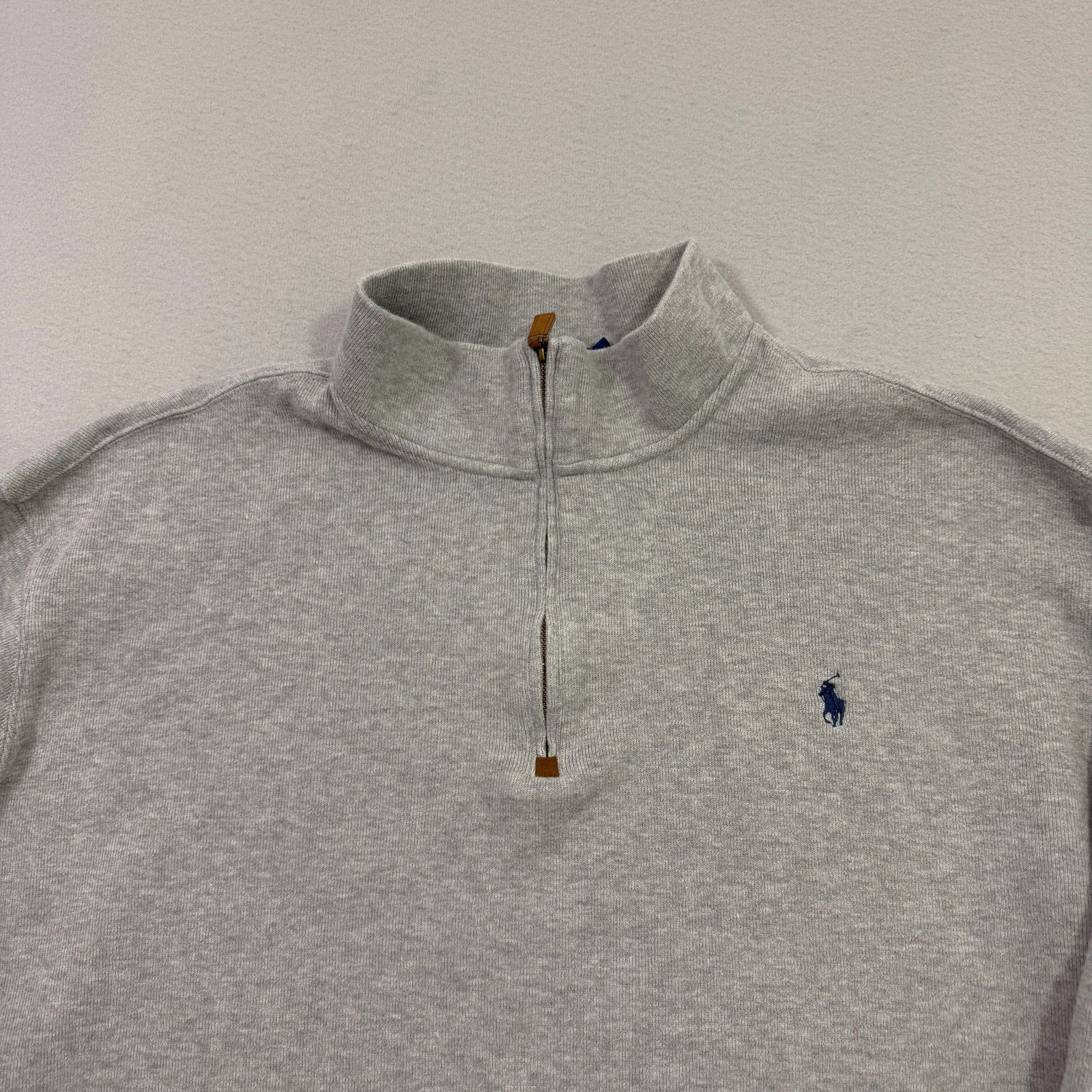 Polo Ralph Lauren Polo Ralph Lauren Quarter Zip Men's 4XB Gray Pullover Ribbed Size US XXL / EU 58 / 5 - 2 Thumbnail
