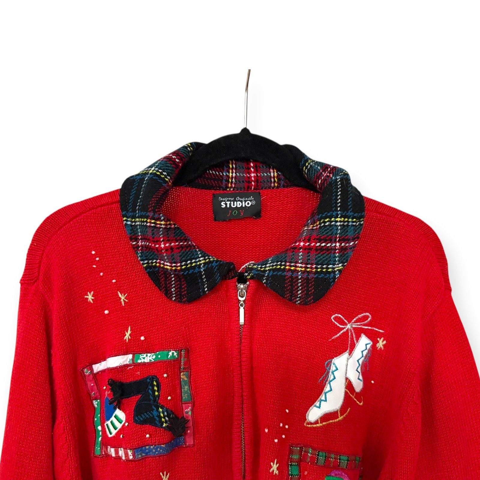 Other Designer Originals Studio Joy Red Christmas Sweater | 22/XL Size XL / US 12-14 / IT 48-50 - 8 Thumbnail