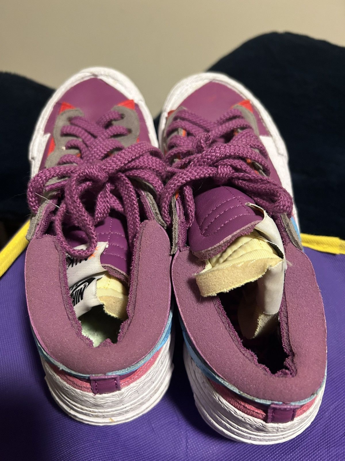Kaws × Nike × Sacai Nike x Sacai x KAWS Blazer Low in the "Purple Dusk" Size US 8 / EU 41 - 2 Thumbnail