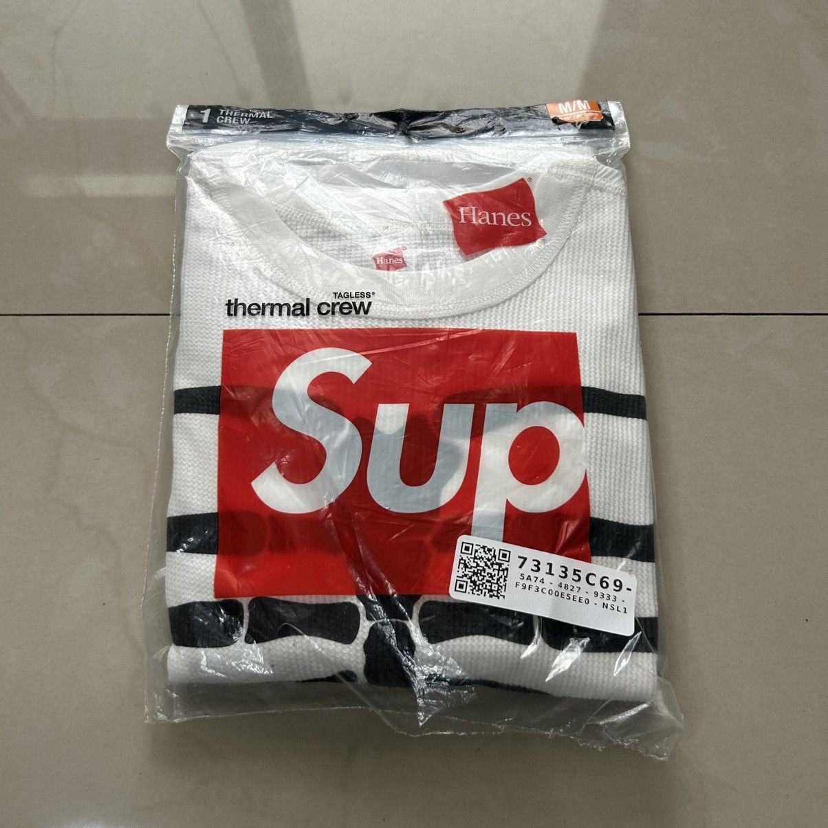 Supreme Supreme White Skelton Thermal Long Sleeve Size US M / EU 48-50 / 2 - 1 Thumbnail