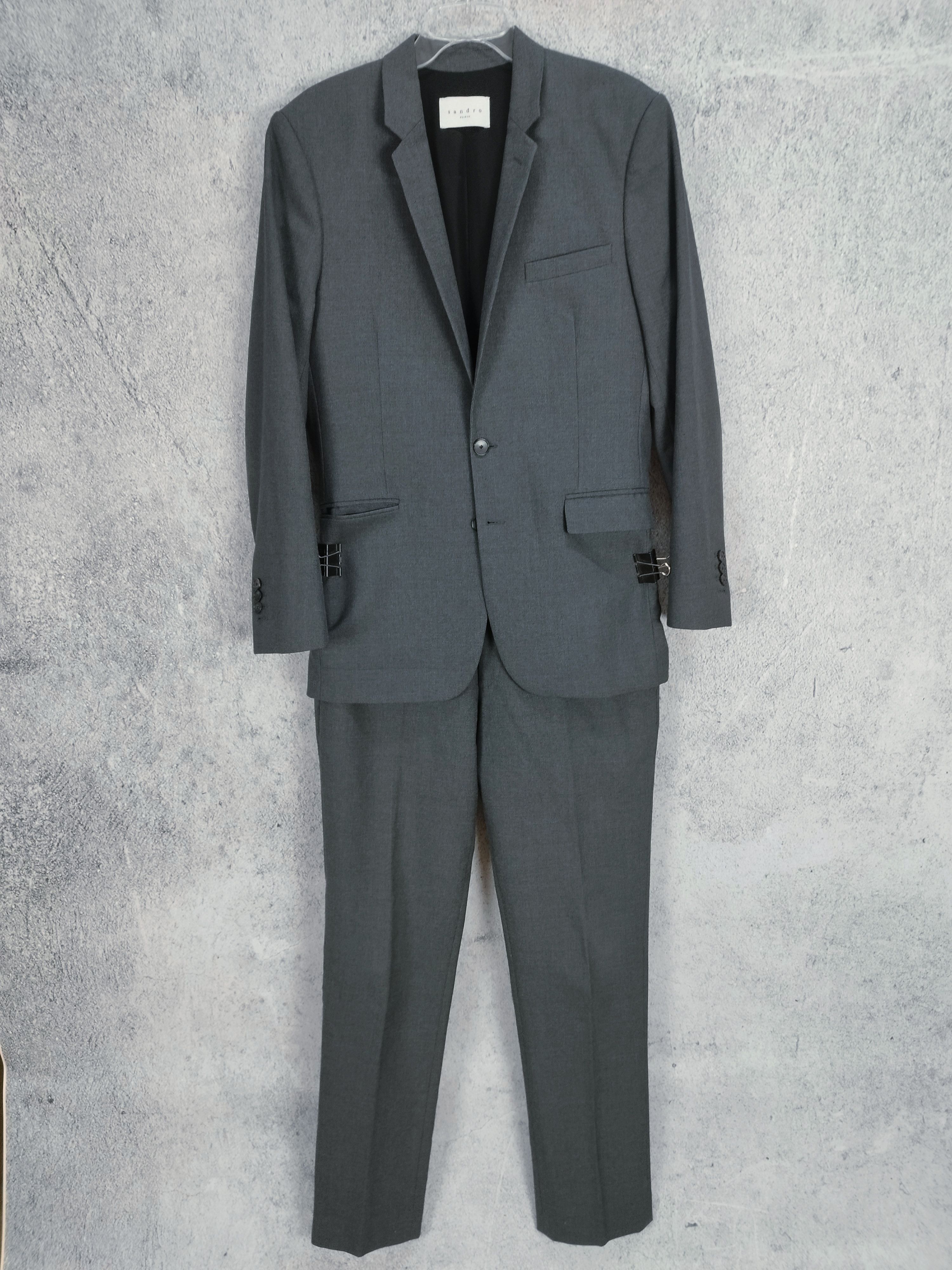 Sandro Wool Suit set Sandro Paris in grey Size 38R - 2 Thumbnail