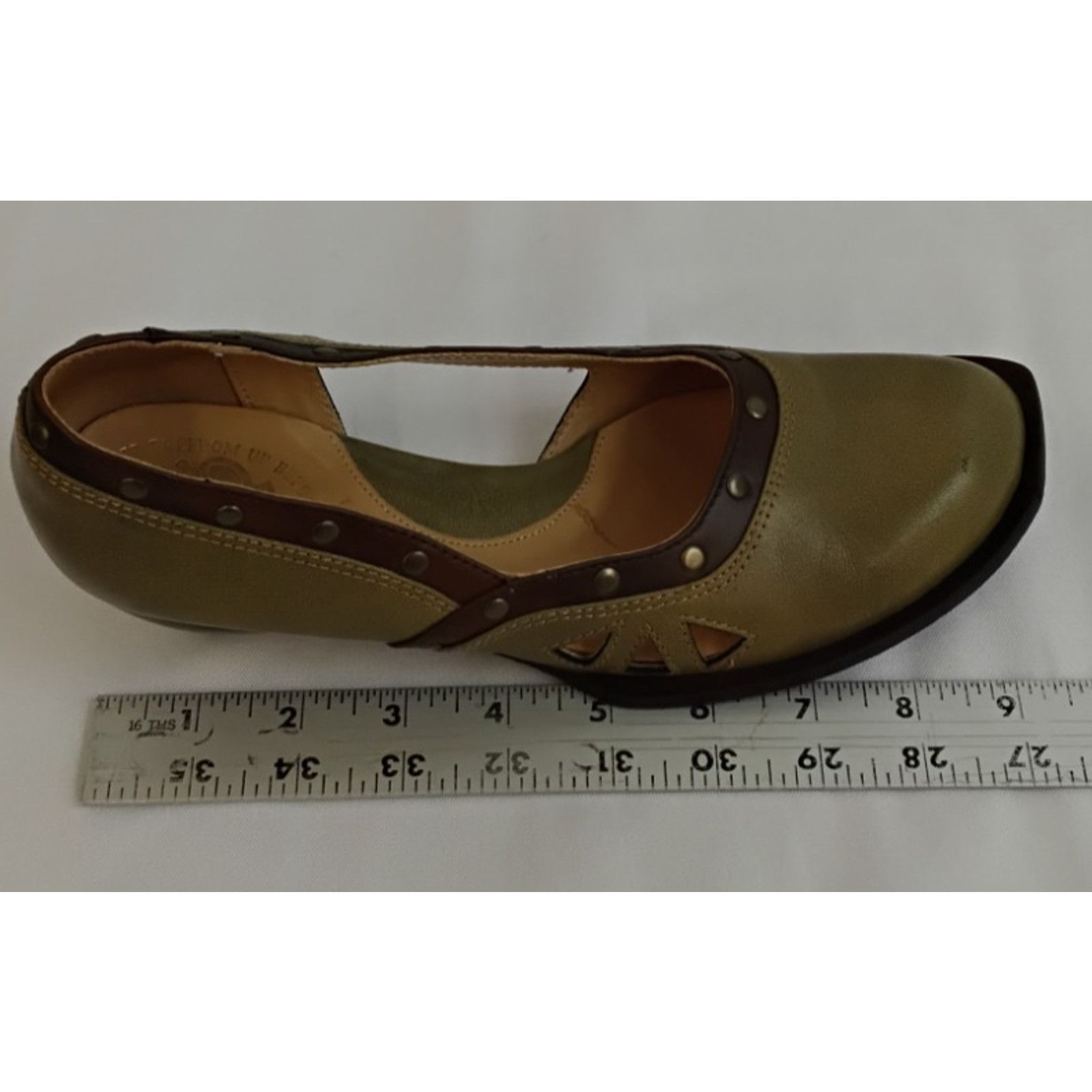 John Fluevog John Fluevog Shoes Women's US 6.5 Green Leather Brown Trim Size US 6.5 / IT 36.5 - 16 Thumbnail