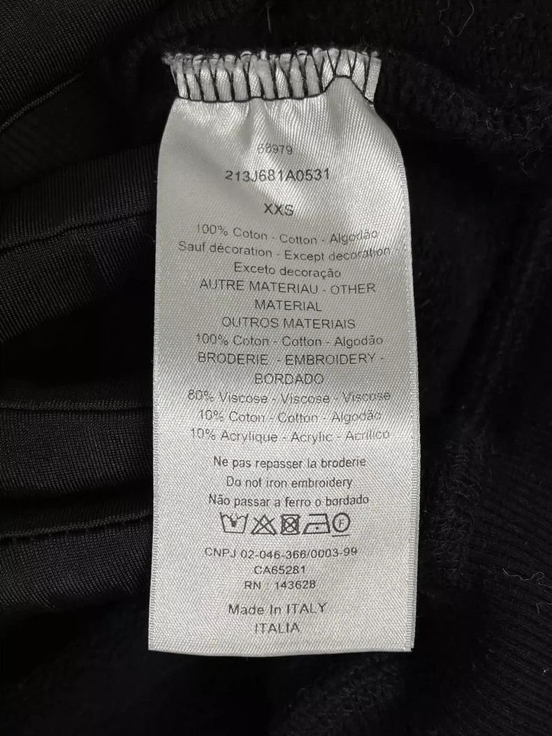 Dior Dior black gray long sleeve sweatshirt Size US XXS / EU 40 - 4 Thumbnail