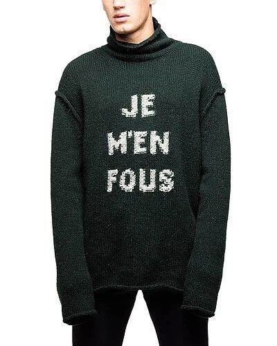 Zadig & Voltaire Zadig&Voltaire green merino oversized sweater"Je m'en fous” Size US S / EU 44-46 / 1 - 1 Thumbnail