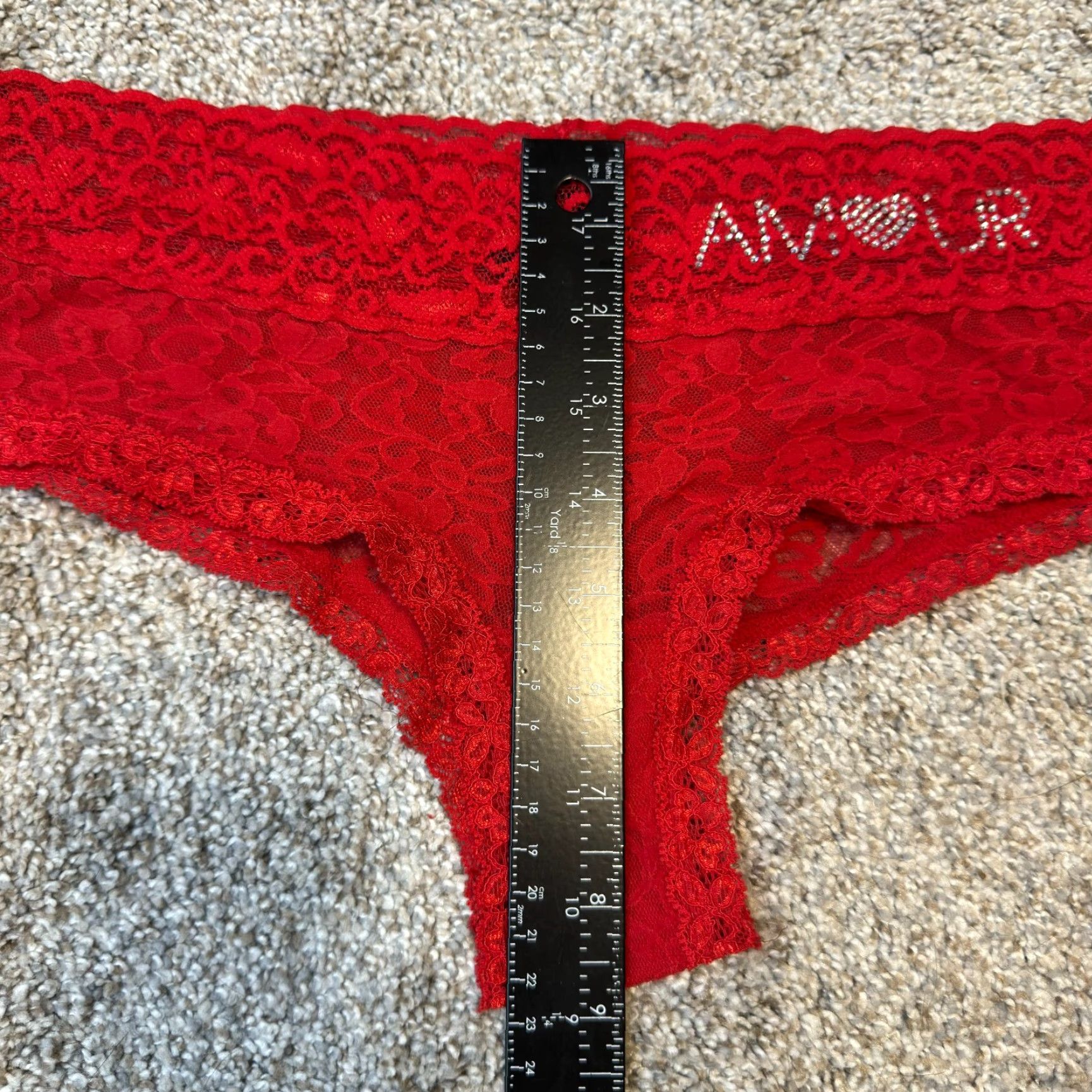 Victoria's Secret Victoria's Secret Panties Underwear Thong Medium Red Lace Cheeky Sexy Lacie M Red Lace Cheeky Womens Size 32" / US 10 / IT 46 - 6 Thumbnail