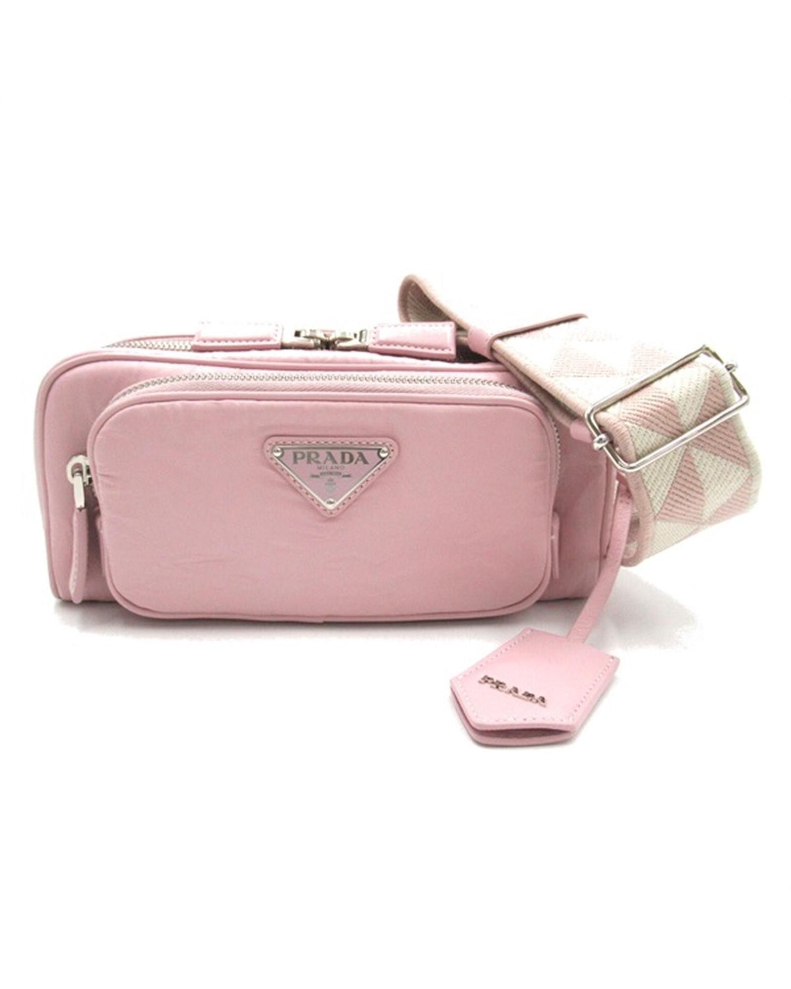 image of Multi-Pocket Pink Shoulder Bag By Prada, Women's