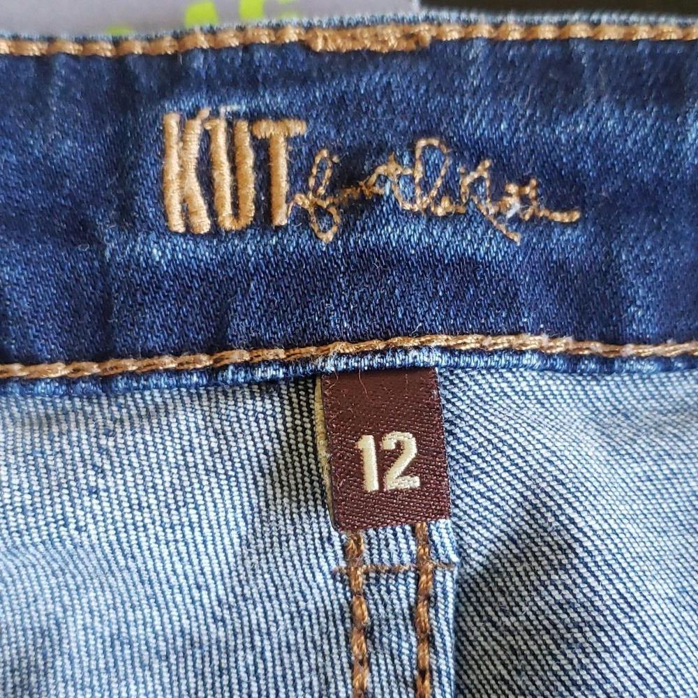 Designer CT1479 Kut from the Kloth Distressed Straight Leg Jeans 12 Size 34" / US 12 / IT 48 - 9 Thumbnail